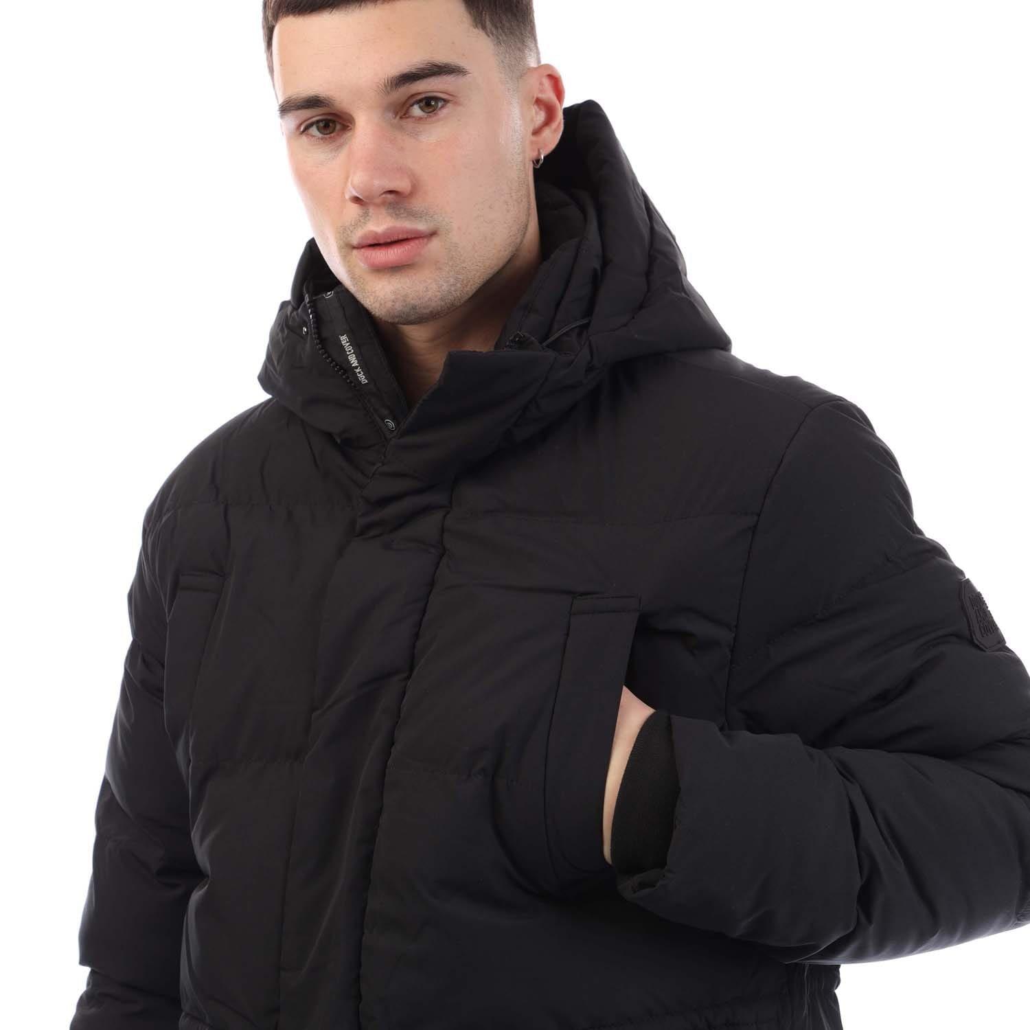 Black - Duck and Cover - Fletchley Puffer Jacket - 5