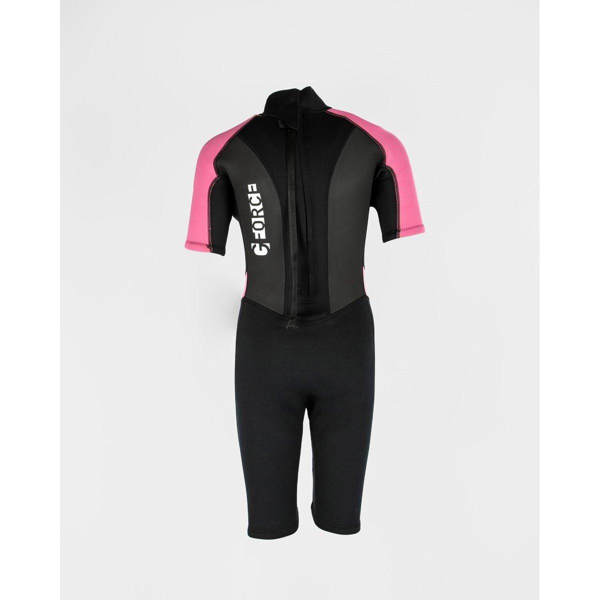 Blk/Pink - Gul - G-Force 3mm Flatlock Junior Shorty - 2