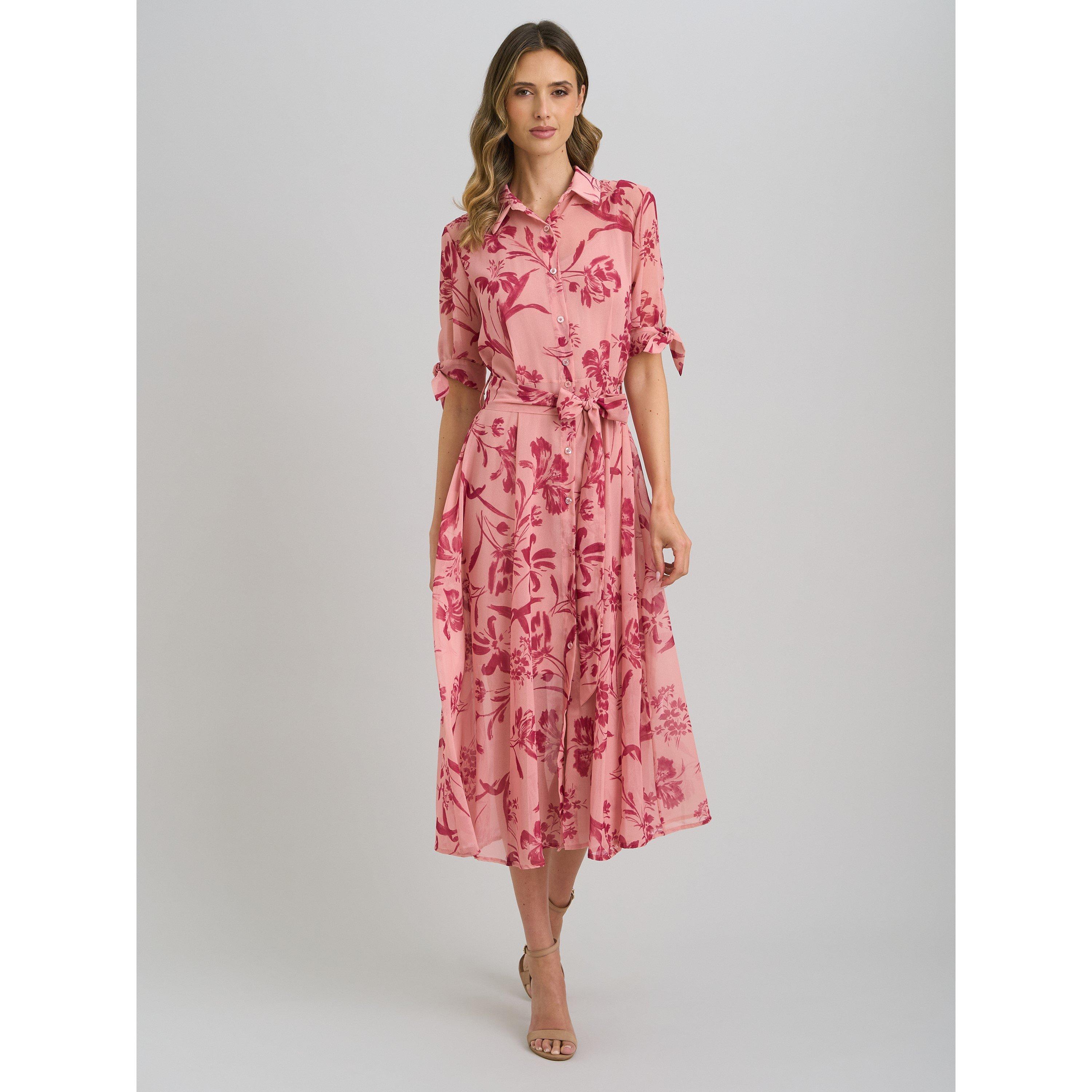 Gina Bacconi Women's Adrienne Shirt Dress - Pink - M