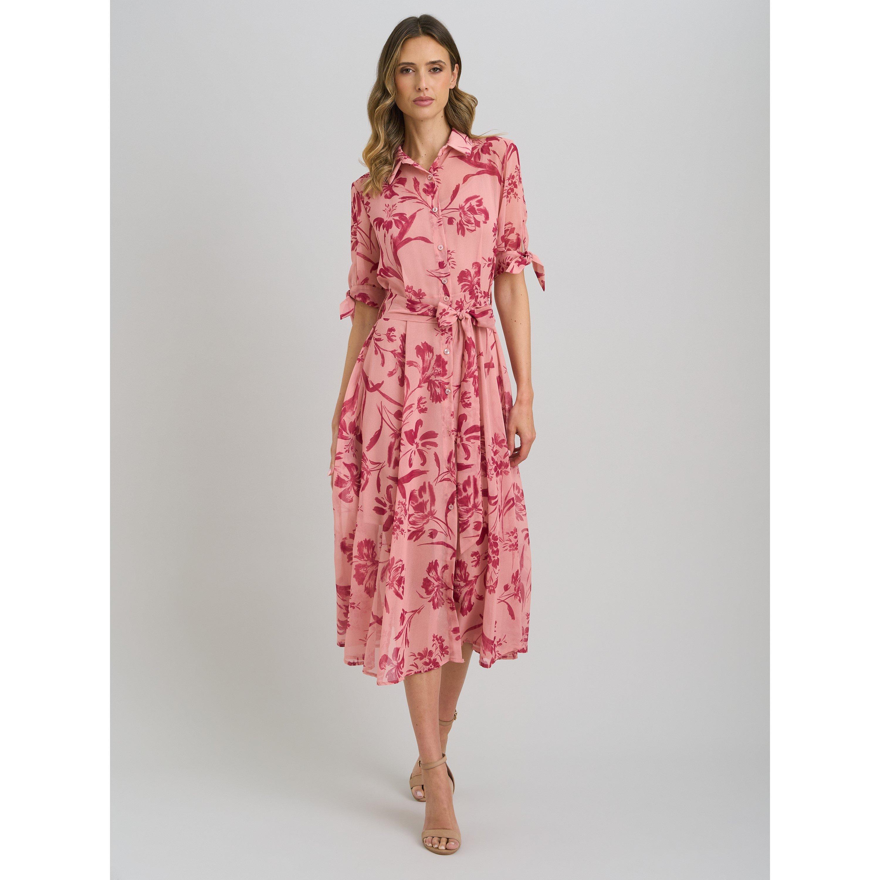 Pink - Gina Bacconi - Adrienne Shirt Dress - 3
