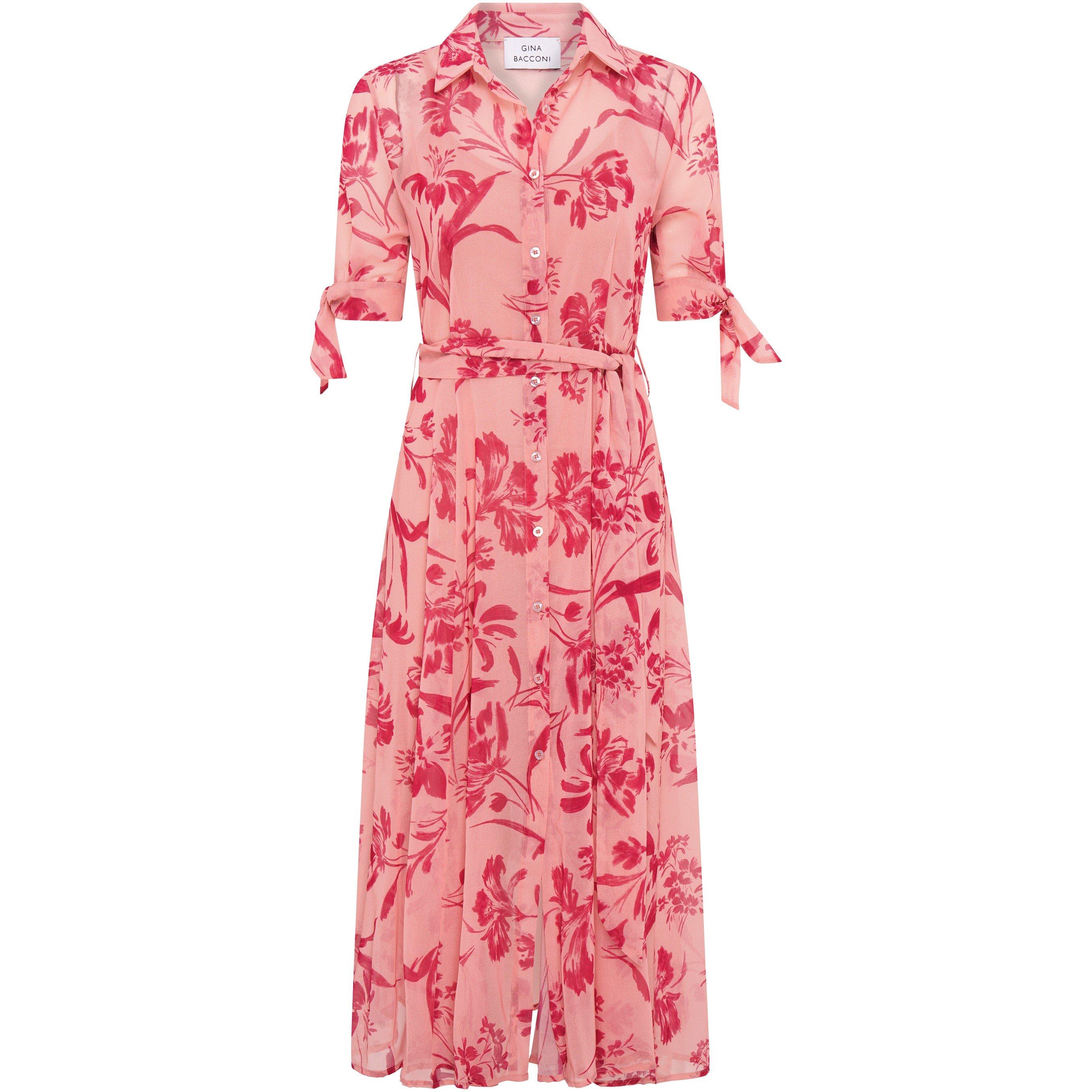 Pink - Gina Bacconi - Adrienne Shirt Dress - 4