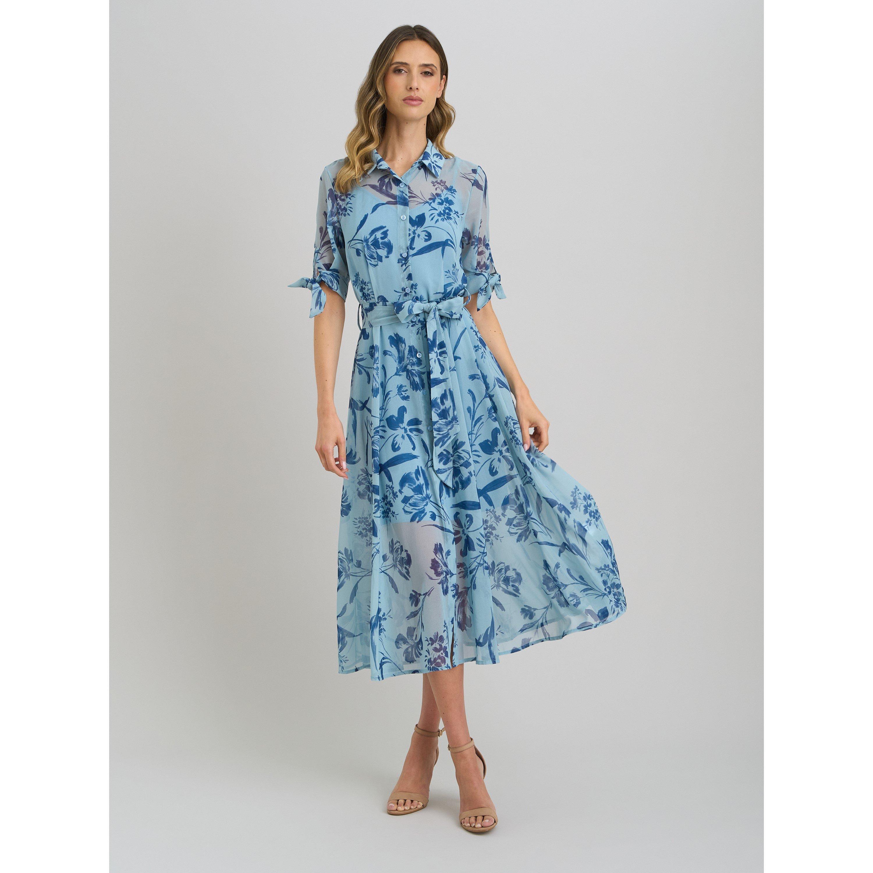 Blue - Gina Bacconi - Adrienne Shirt Dress - 1