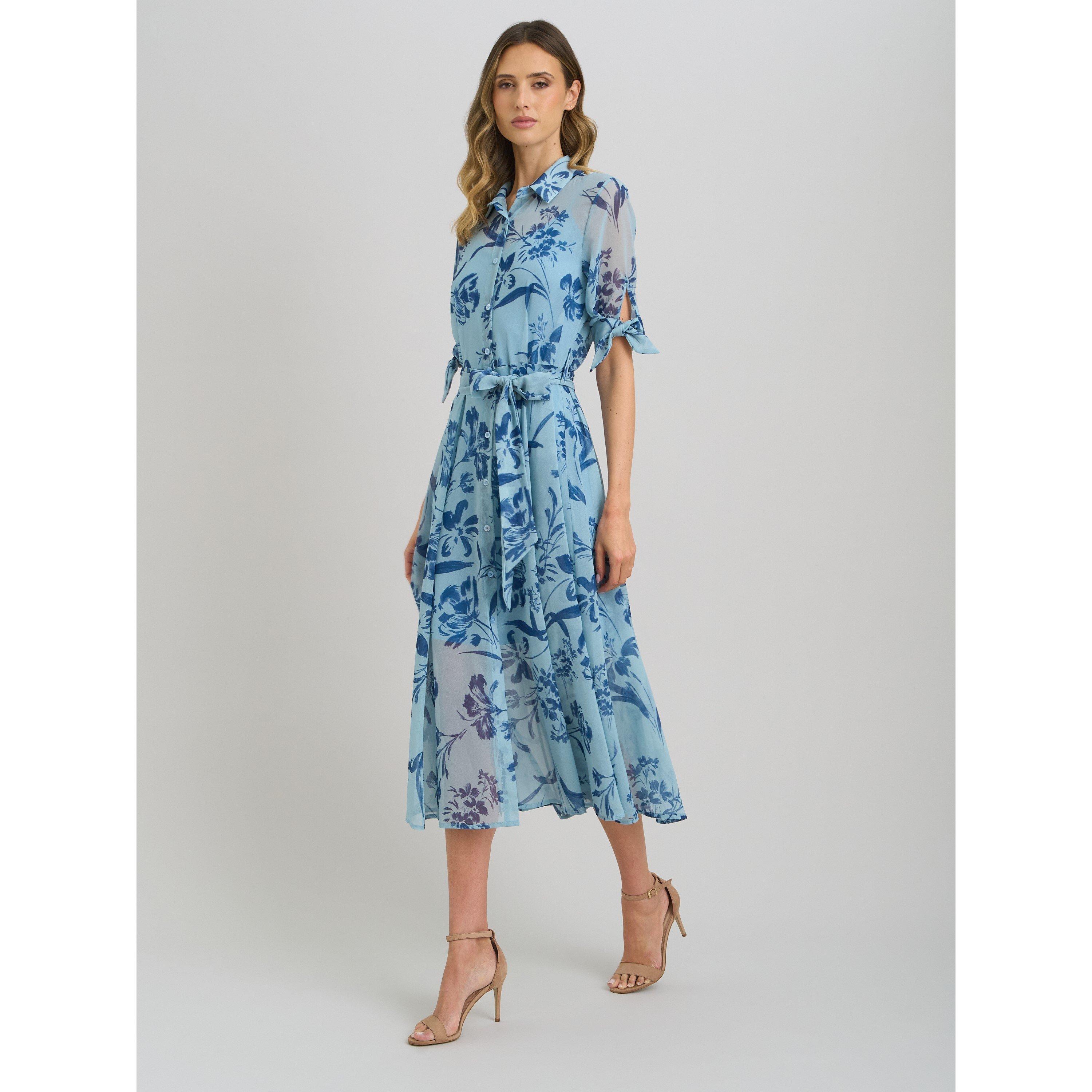 Blue - Gina Bacconi - Adrienne Shirt Dress - 6