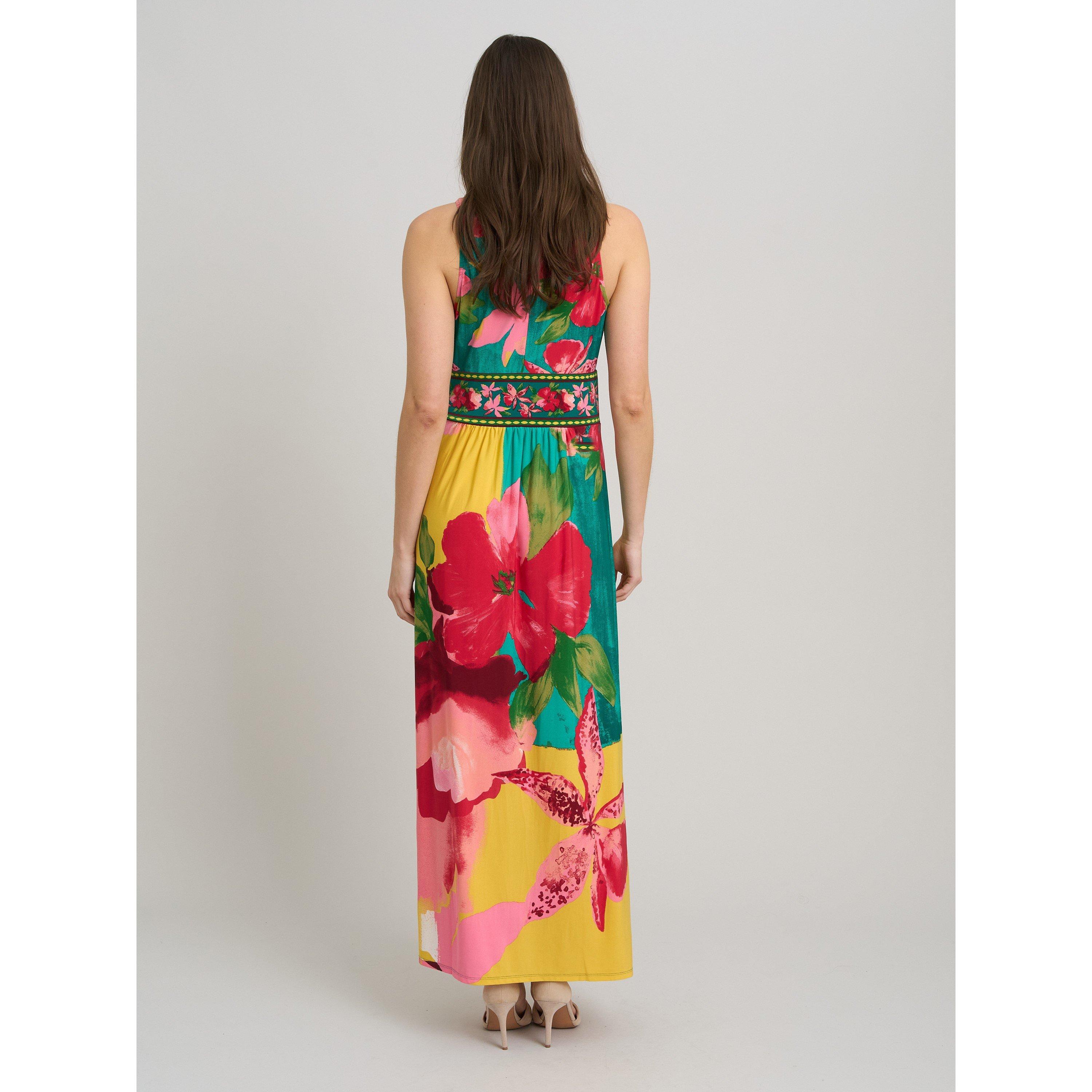 Multi - Gina Bacconi - Marta V Neck Sleeveless Maxi Dress - 2
