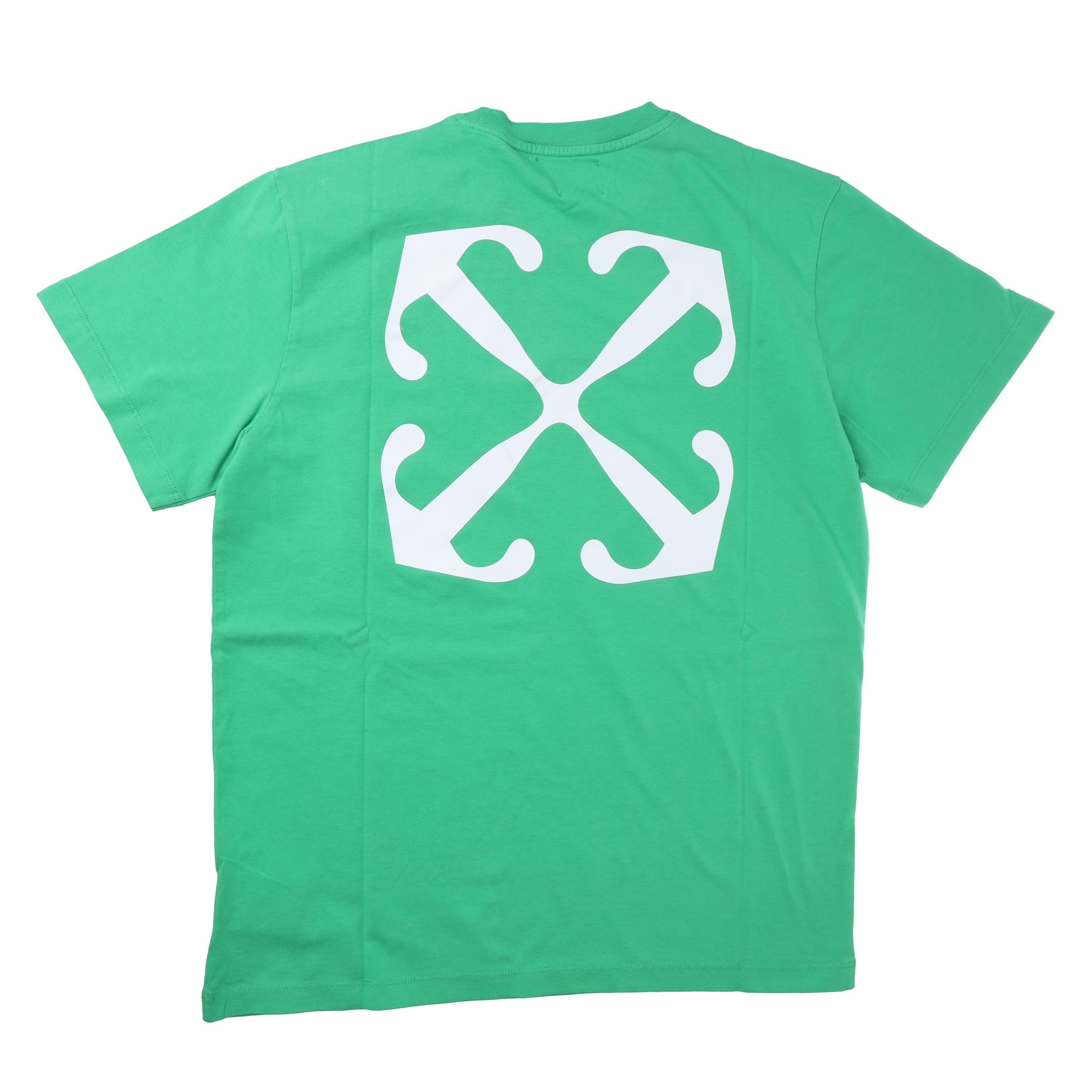 Green White - Off White - Off Stamp Plain T-Shirt - 2