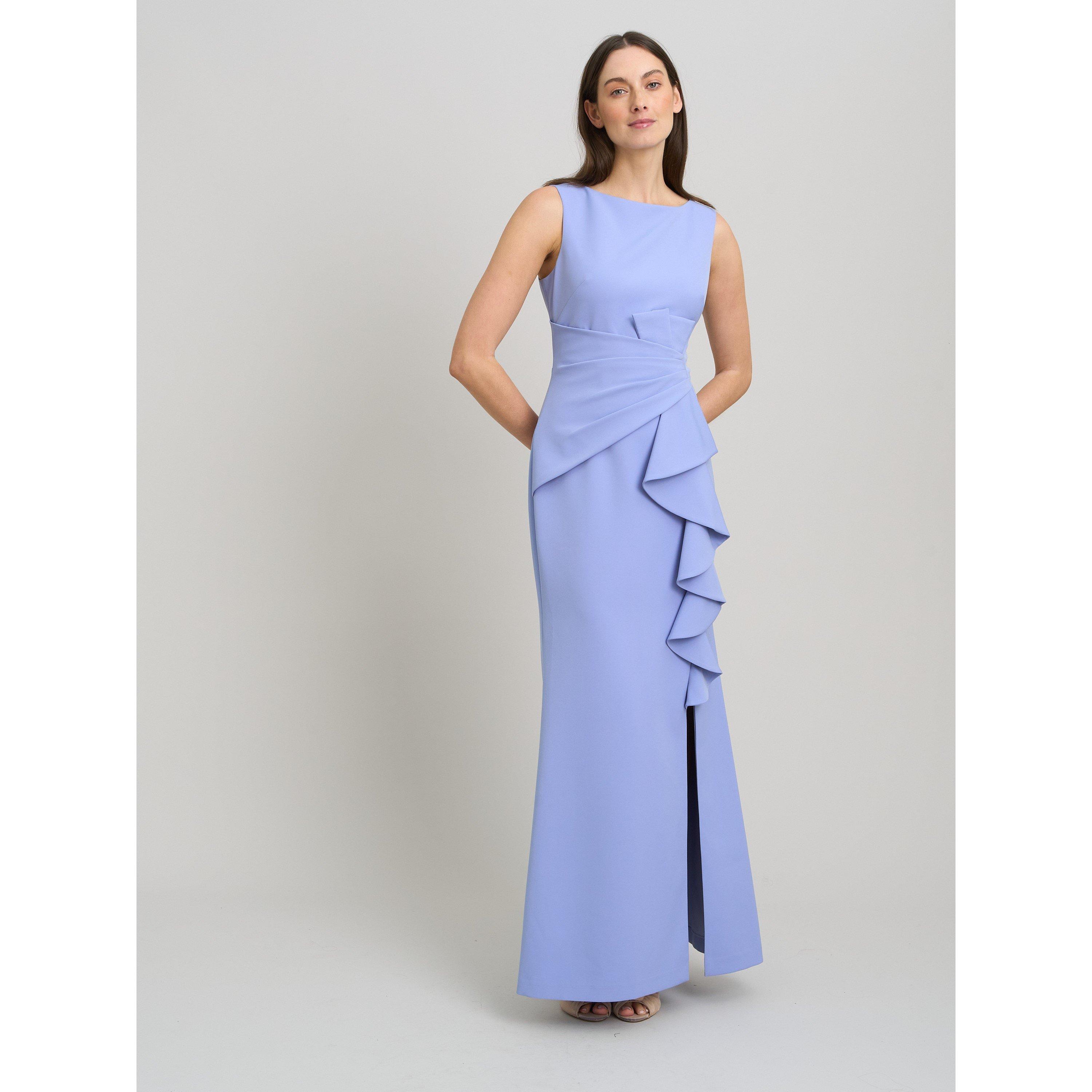 Perri - Gina Bacconi - Clio Draped Ruffle Detail Maxi Dress - 1