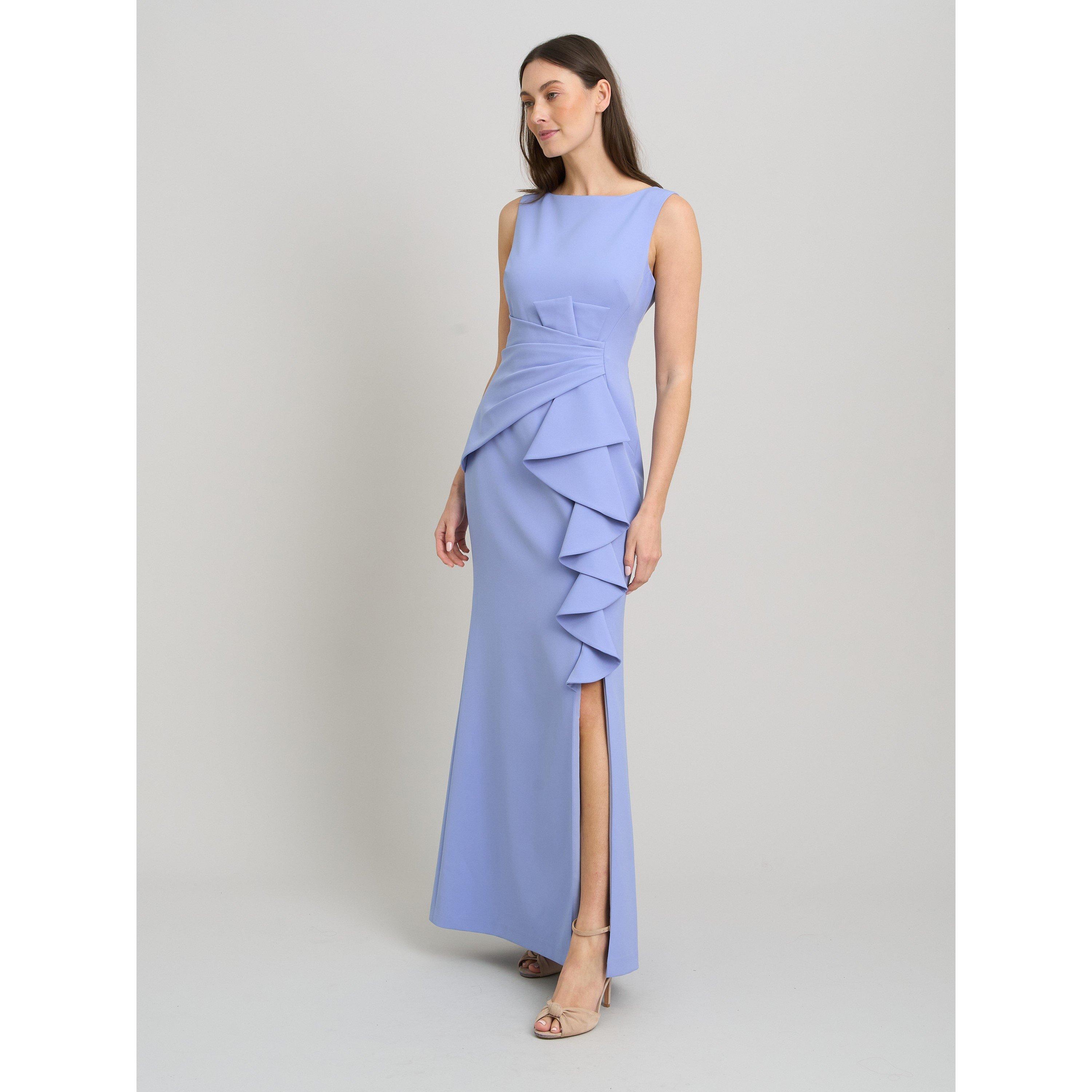 Perri - Gina Bacconi - Clio Draped Ruffle Detail Maxi Dress - 3