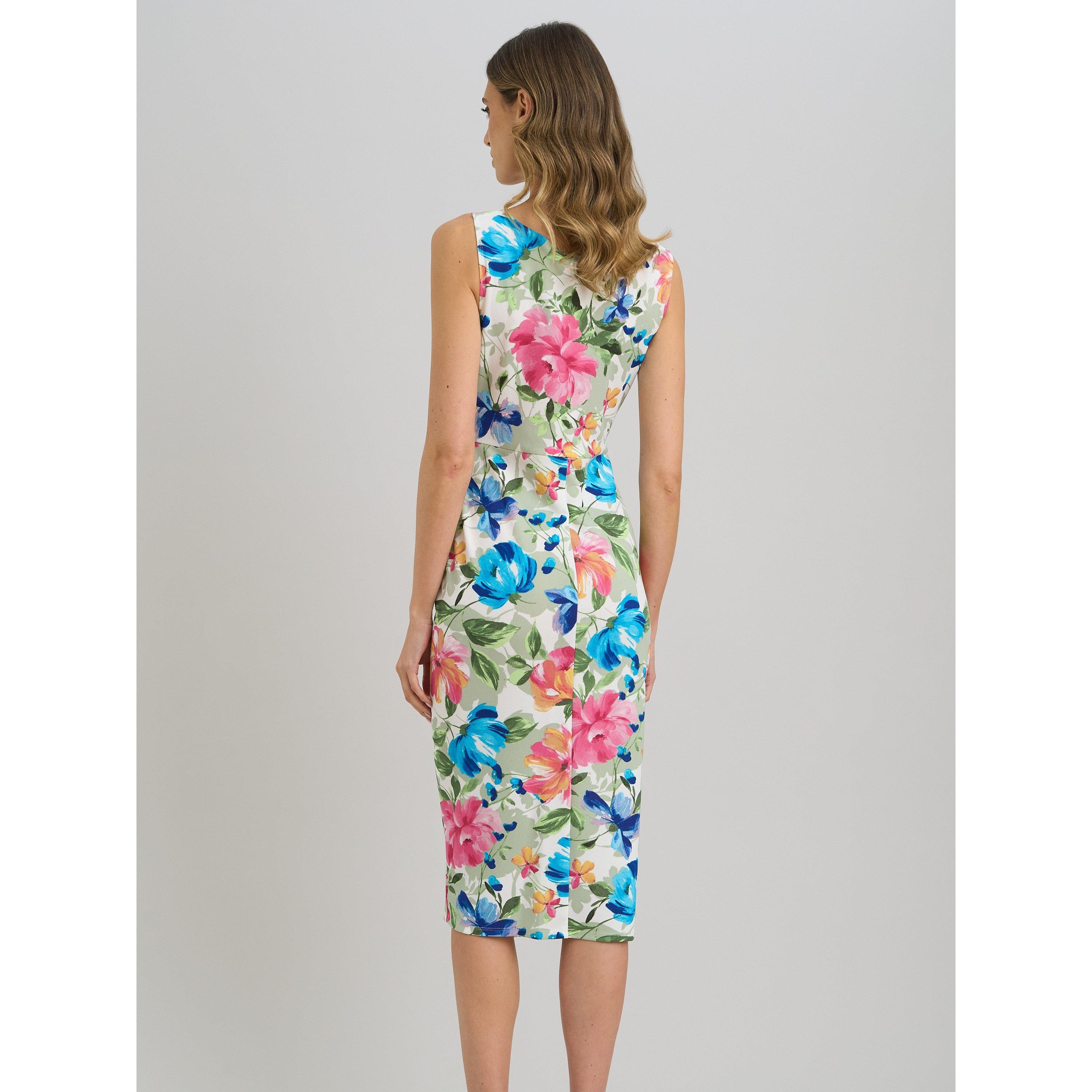 Multi - Gina Bacconi - Roma Twist Knot Floral Dress - 2
