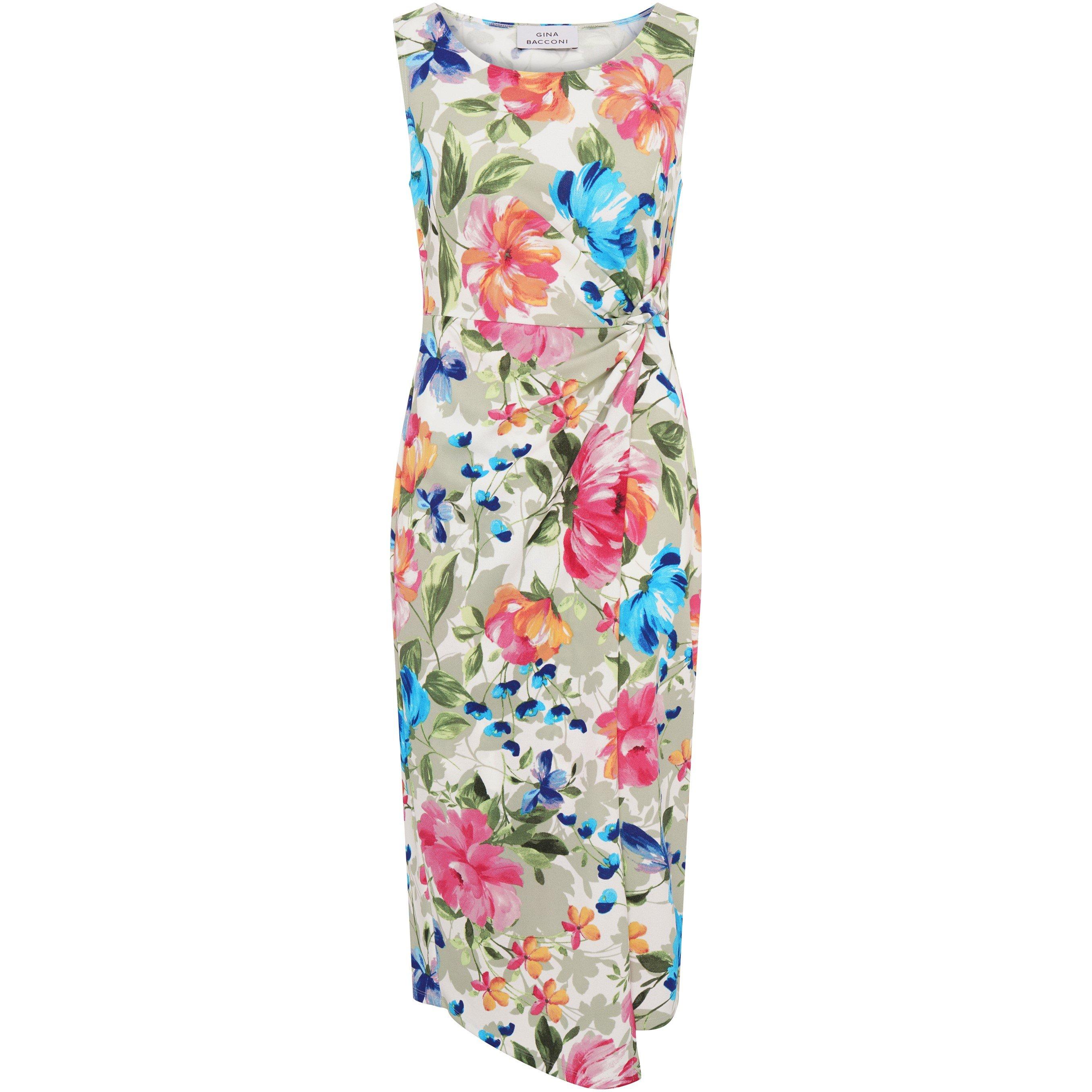 Multi - Gina Bacconi - Roma Twist Knot Floral Dress - 4