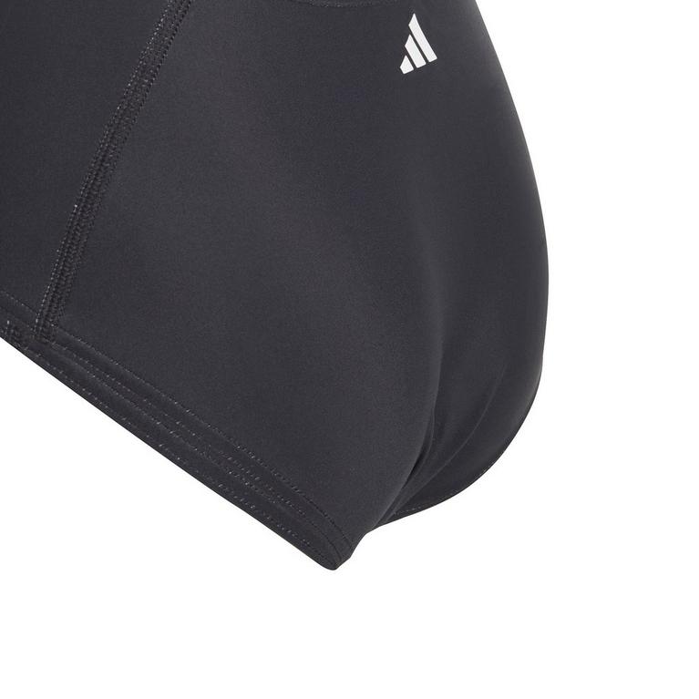 Noir - adidas - Big Bars Swimsuit Juniors - 5