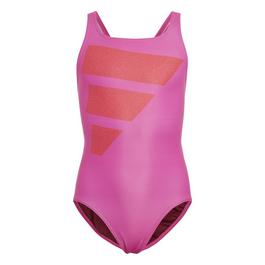 adidas Big Bars Graphic Swimsuit Junior Girls