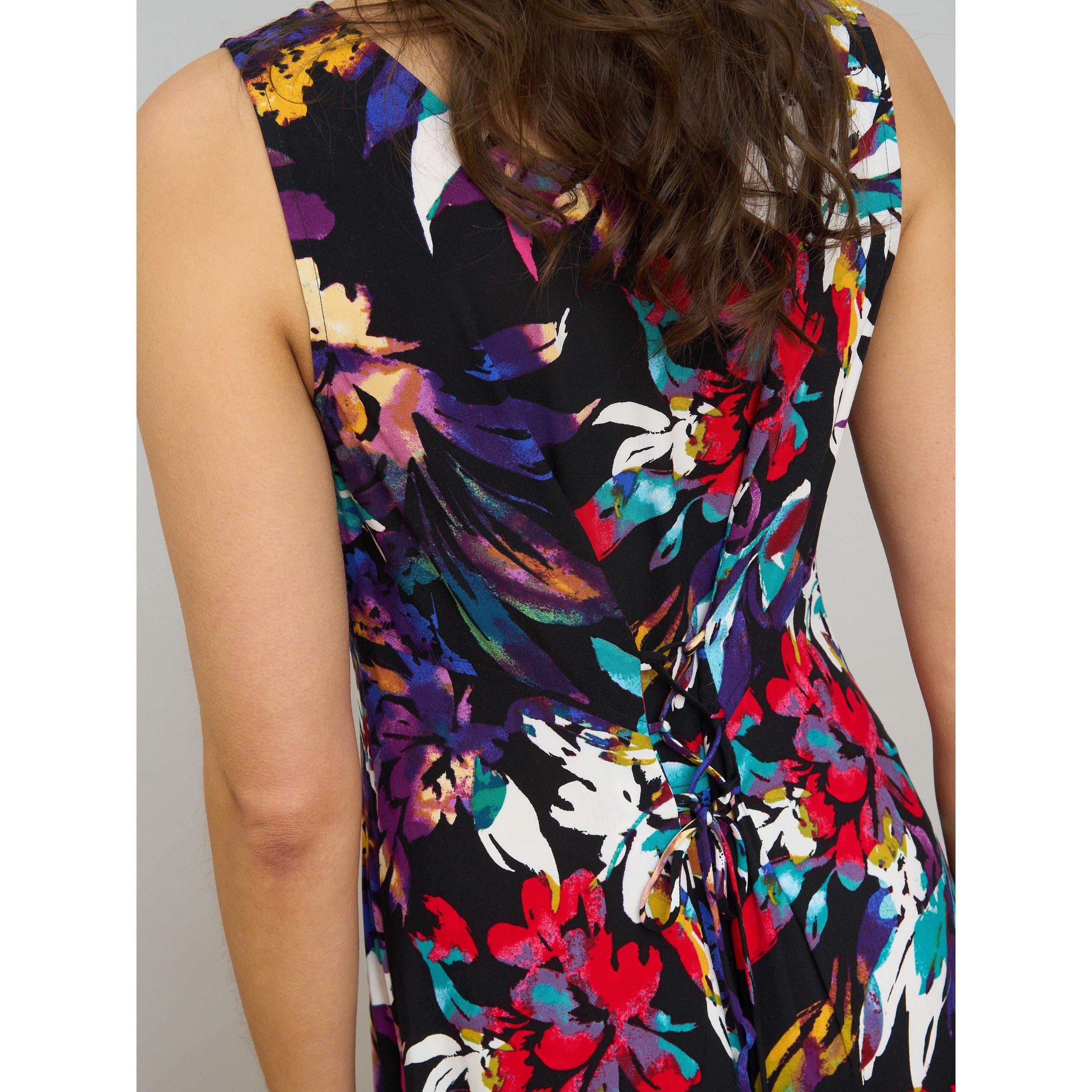 Black / Multi - Gina Bacconi - Dani Mult-Colour Floral Dress - 5