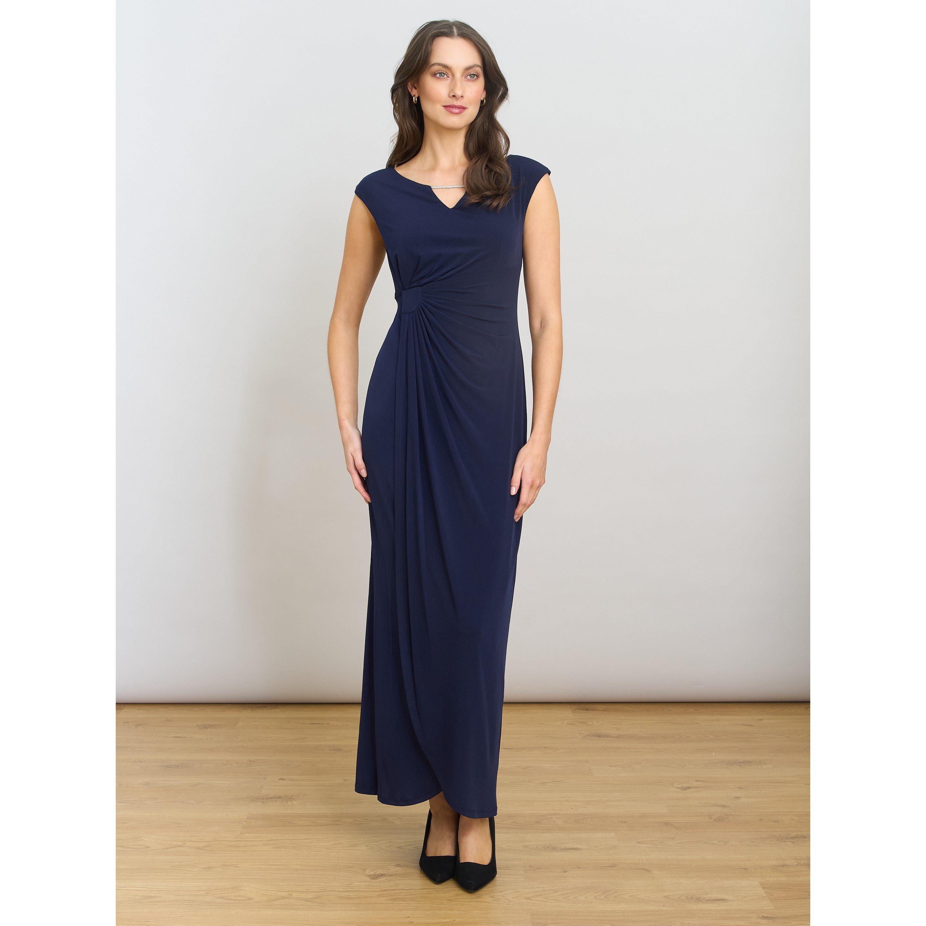 Navy - Gina Bacconi - Eileen Wrap Maxi Dress - 2
