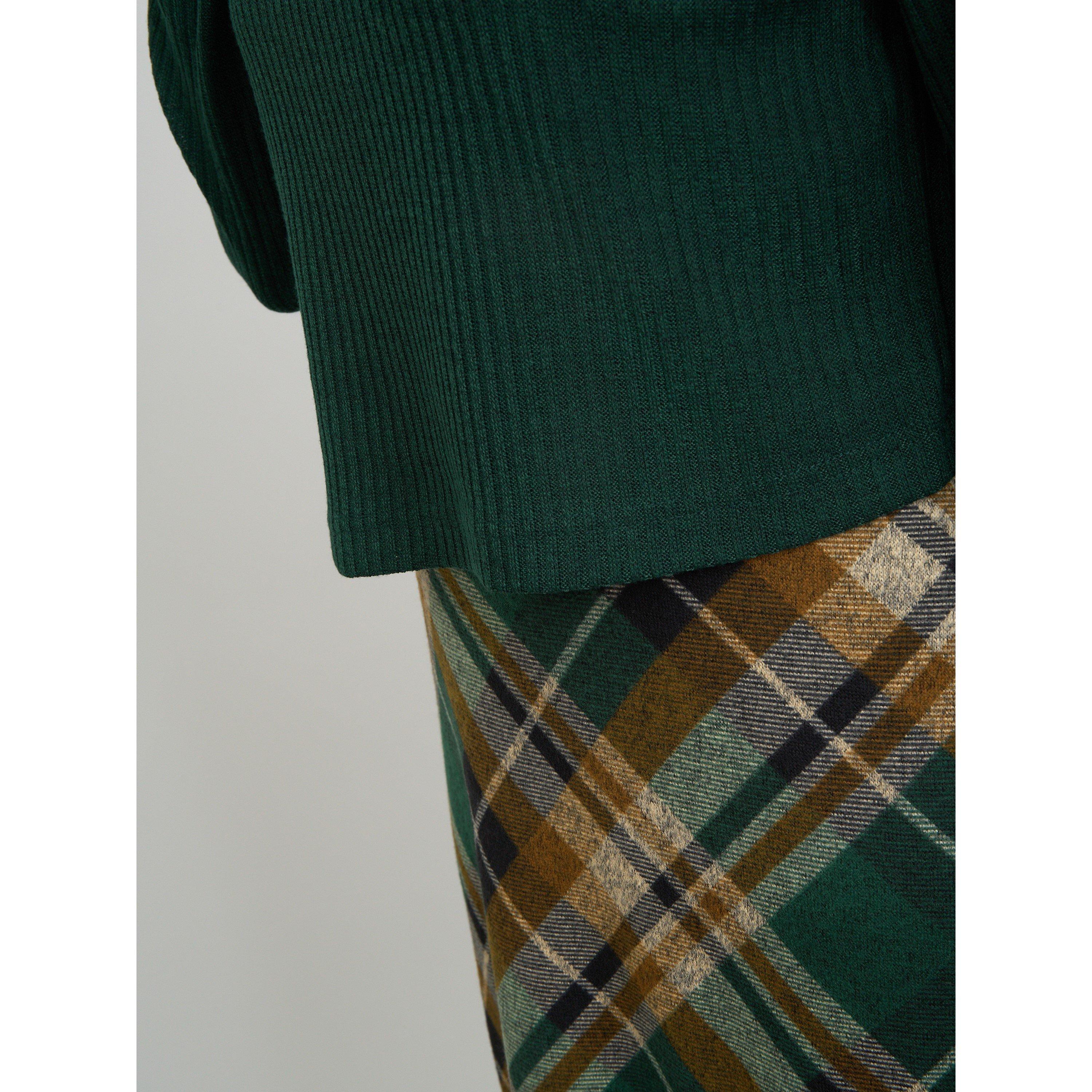 Green - Gina Bacconi - Janis Check Midi Dress - 4