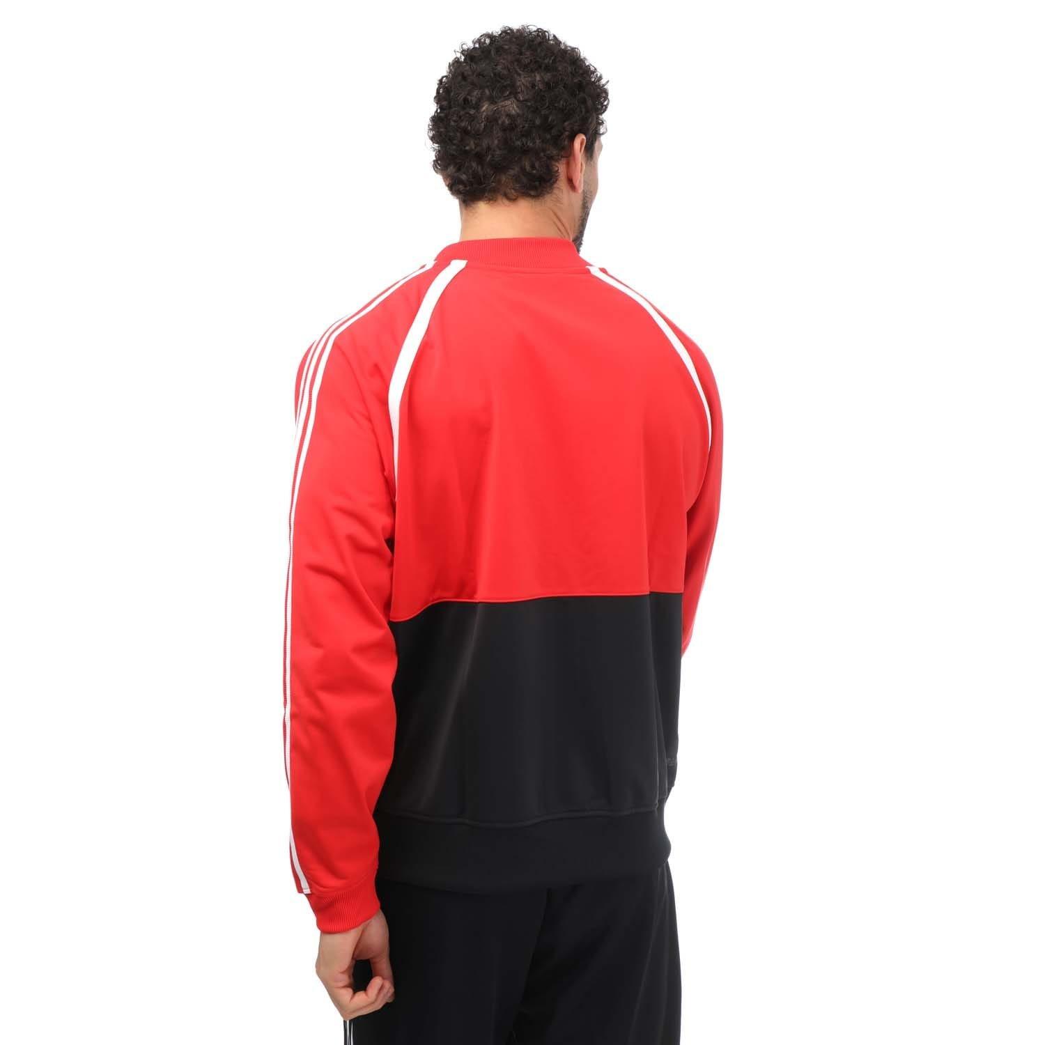 Black Red - adidas Originals - Men's Superstar Track Top - 2