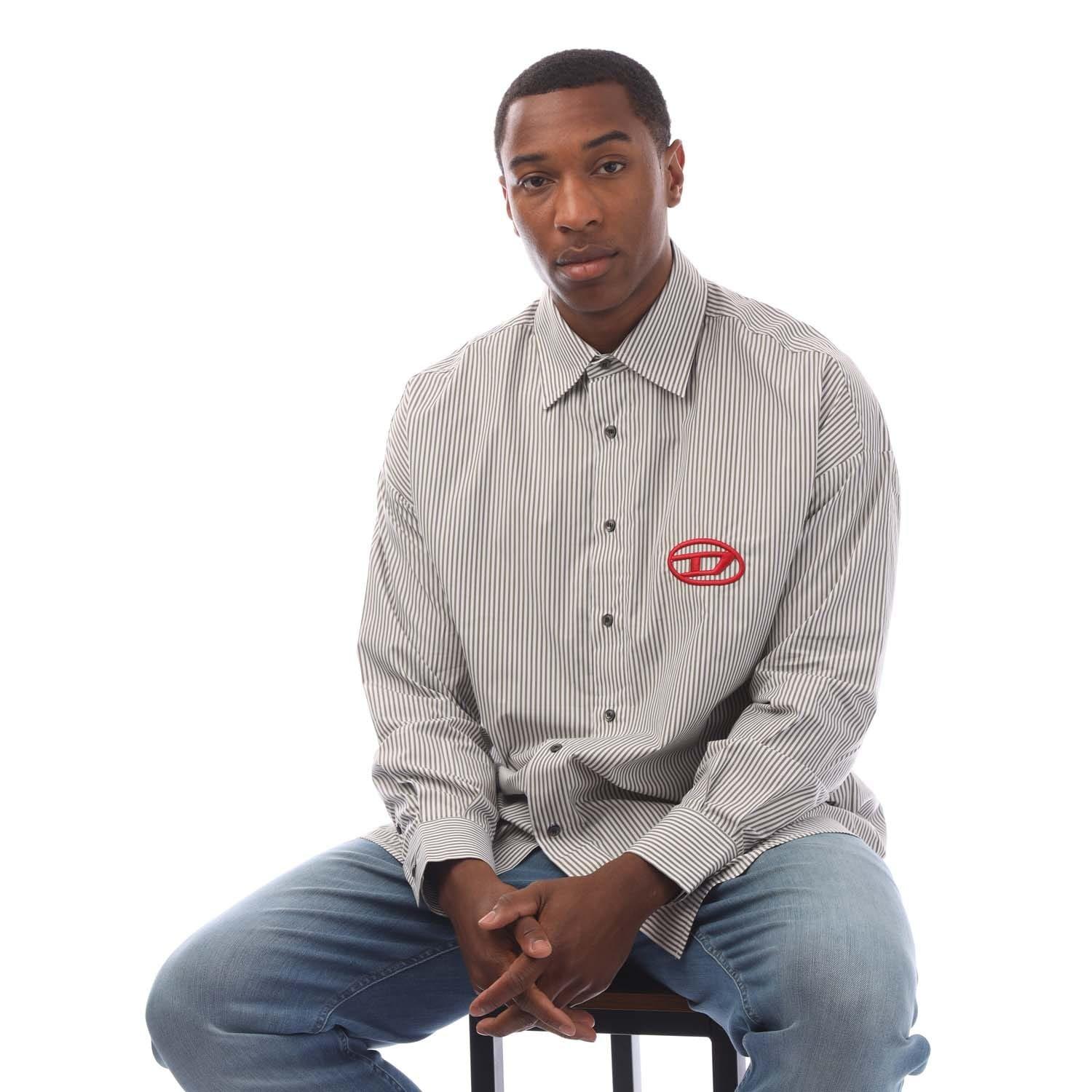 Green - Diesel - Men's Long-Sleeve Oxford Shirt - 4