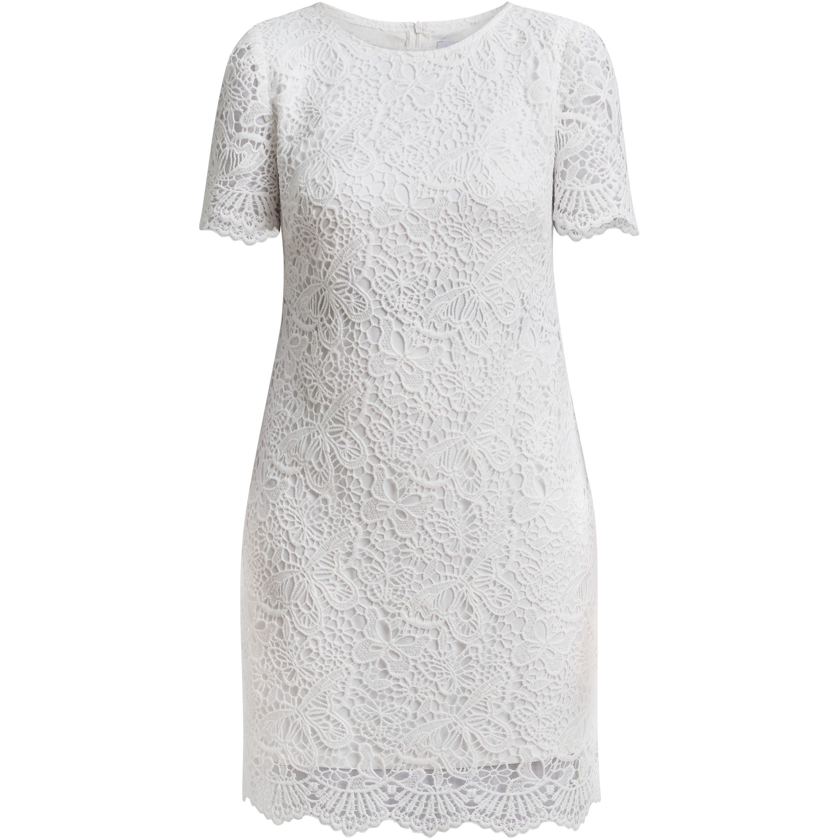 White - Gina Bacconi - Reid Lace Shift Dress - 4