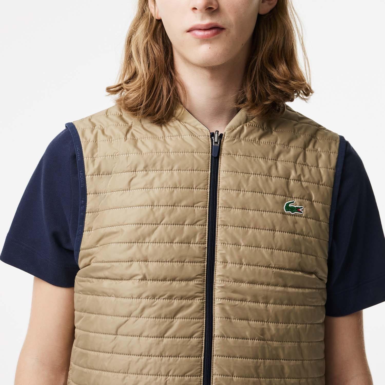 Multi Colour - Lacoste - Men's  SPORT Water-Repellent Padded Reversible Sleeveless Gilet - 4