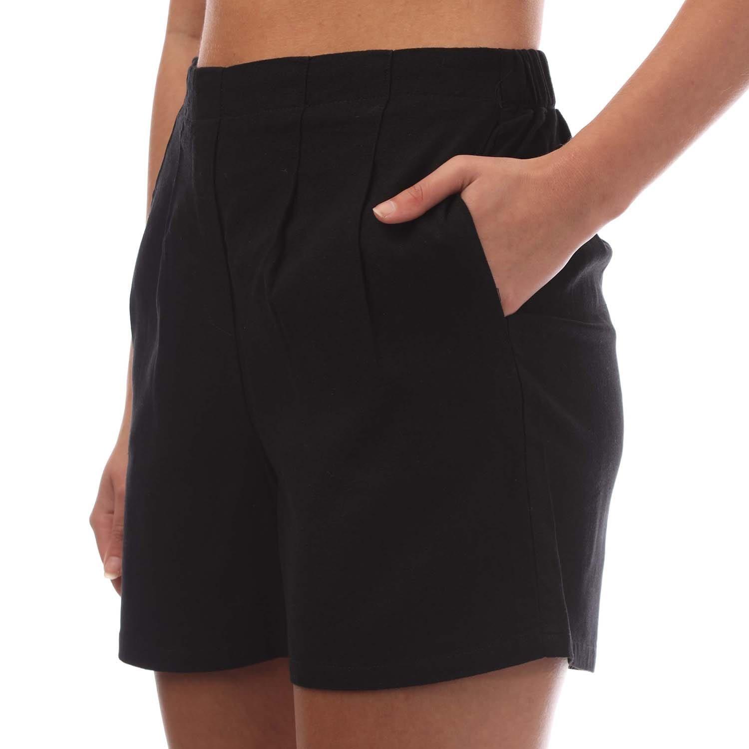 Black - Vero Moda - Jesmilo Linen Blend Shorts - 3