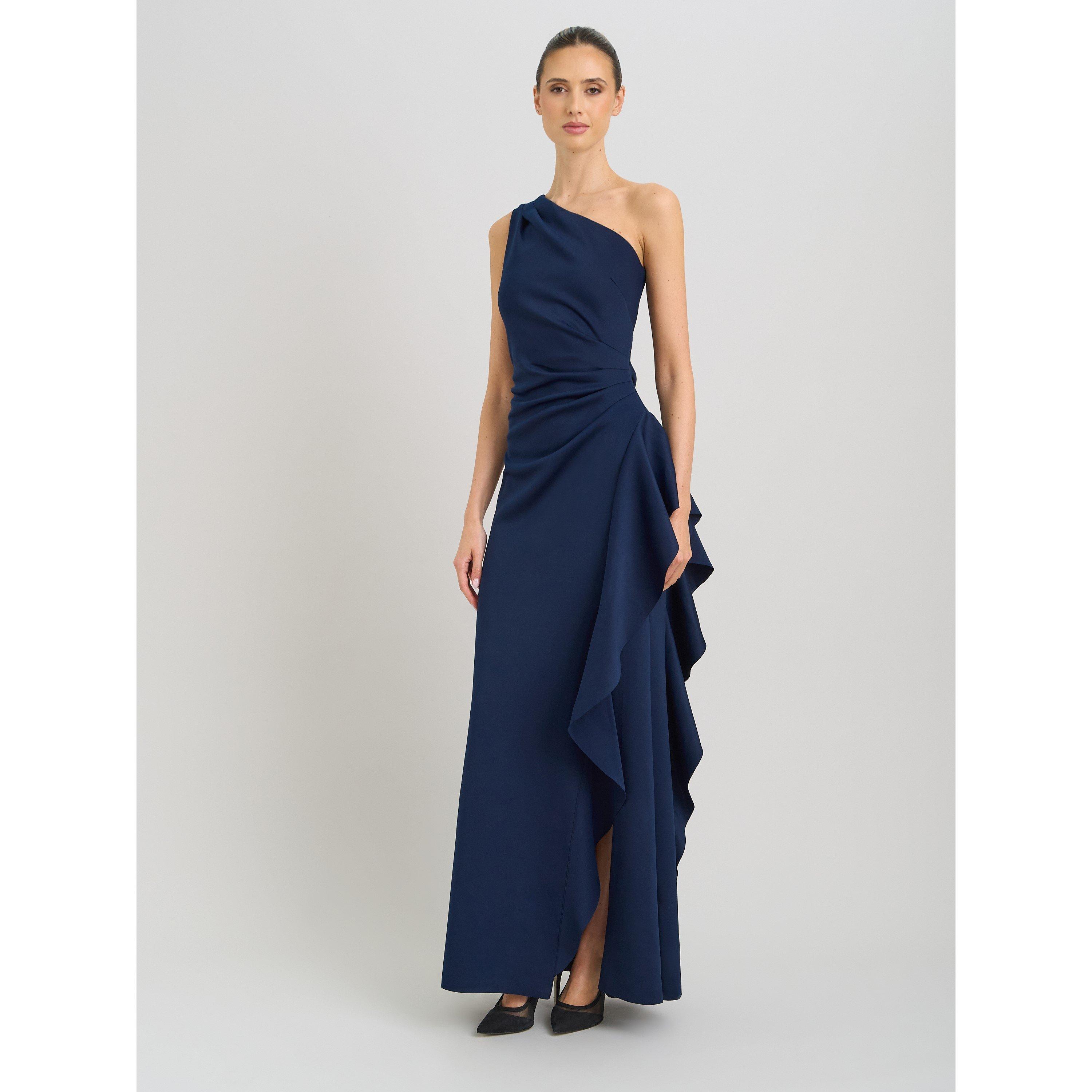 Midnight - Gina Bacconi - Darby One Shoulder Frill Dress - 3