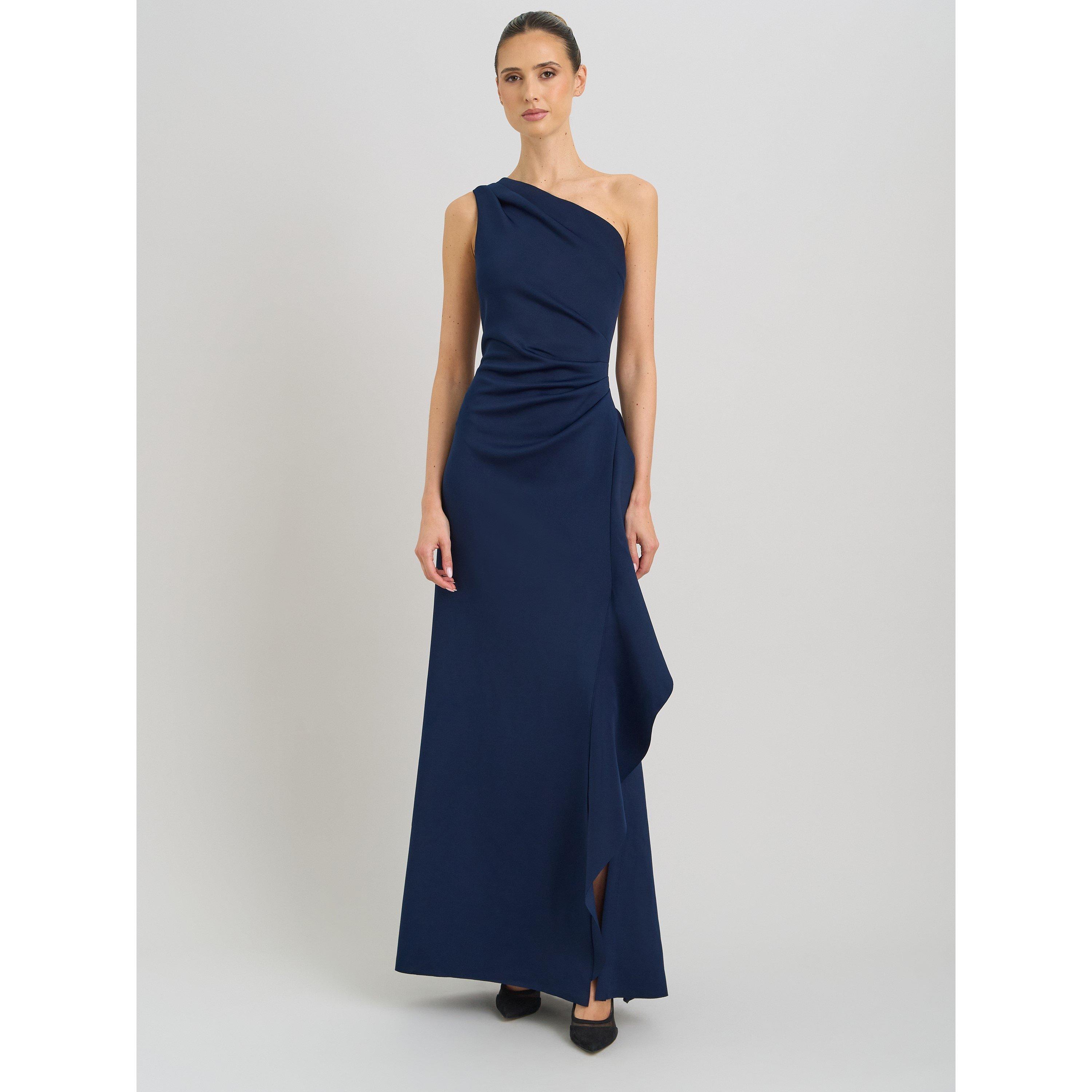 Midnight - Gina Bacconi - Darby One Shoulder Frill Dress - 6