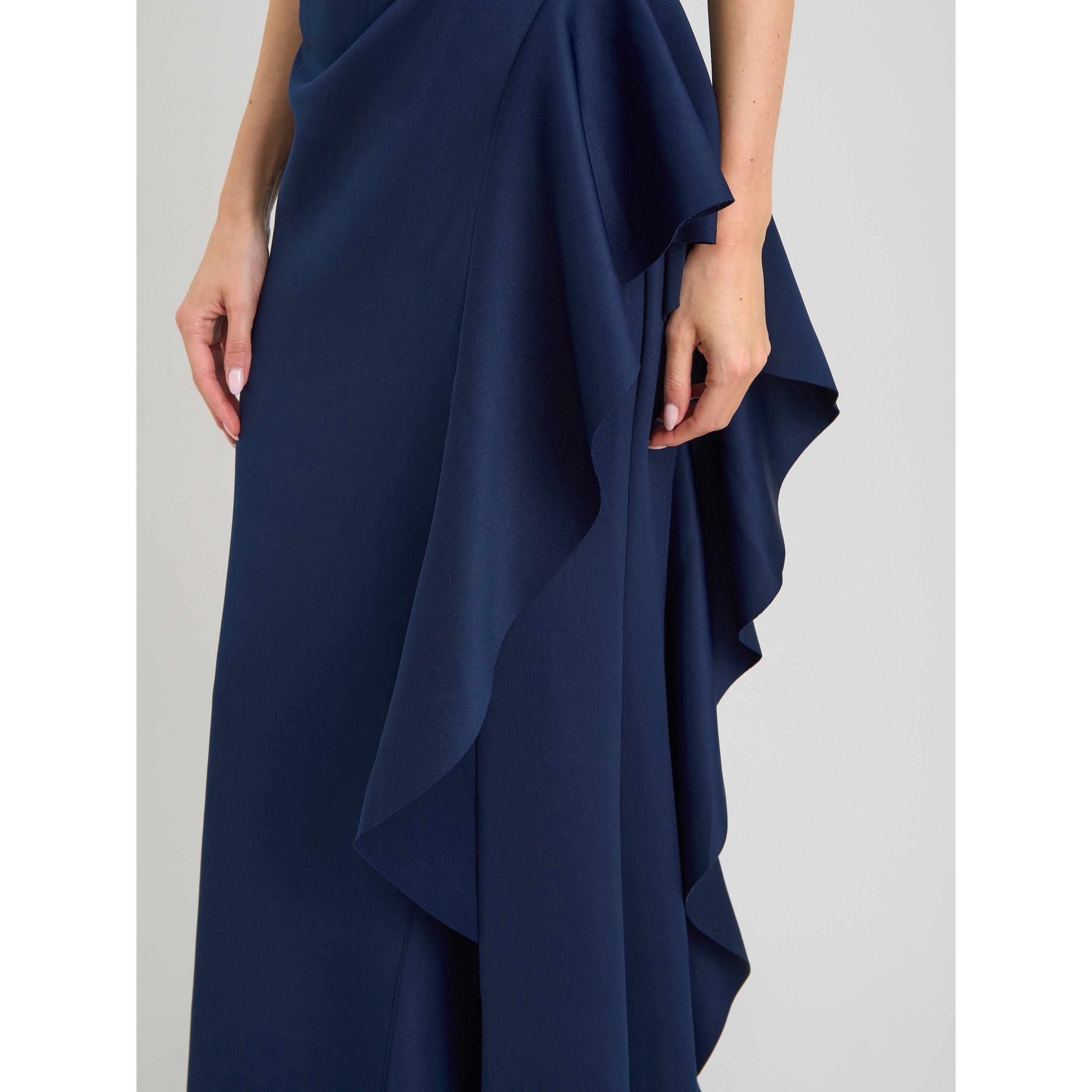 Midnight - Gina Bacconi - Darby One Shoulder Frill Dress - 7