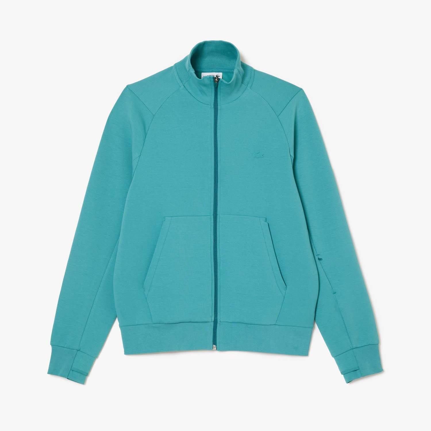 Green - Lacoste - High Neck Zip-Up Sweatshirt - 3
