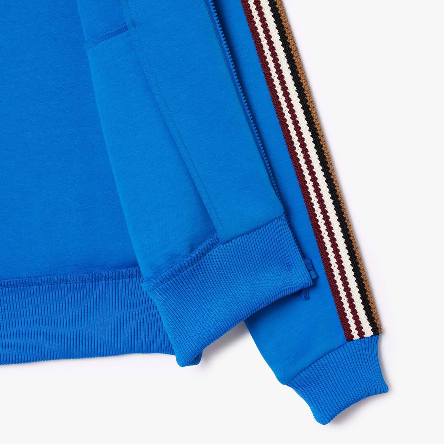 Blue - Lacoste - Paris French Made Zipped Colourblock Sweatshirt - 6