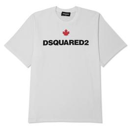 DSquared2 Boys Logo Leaf T Shirt