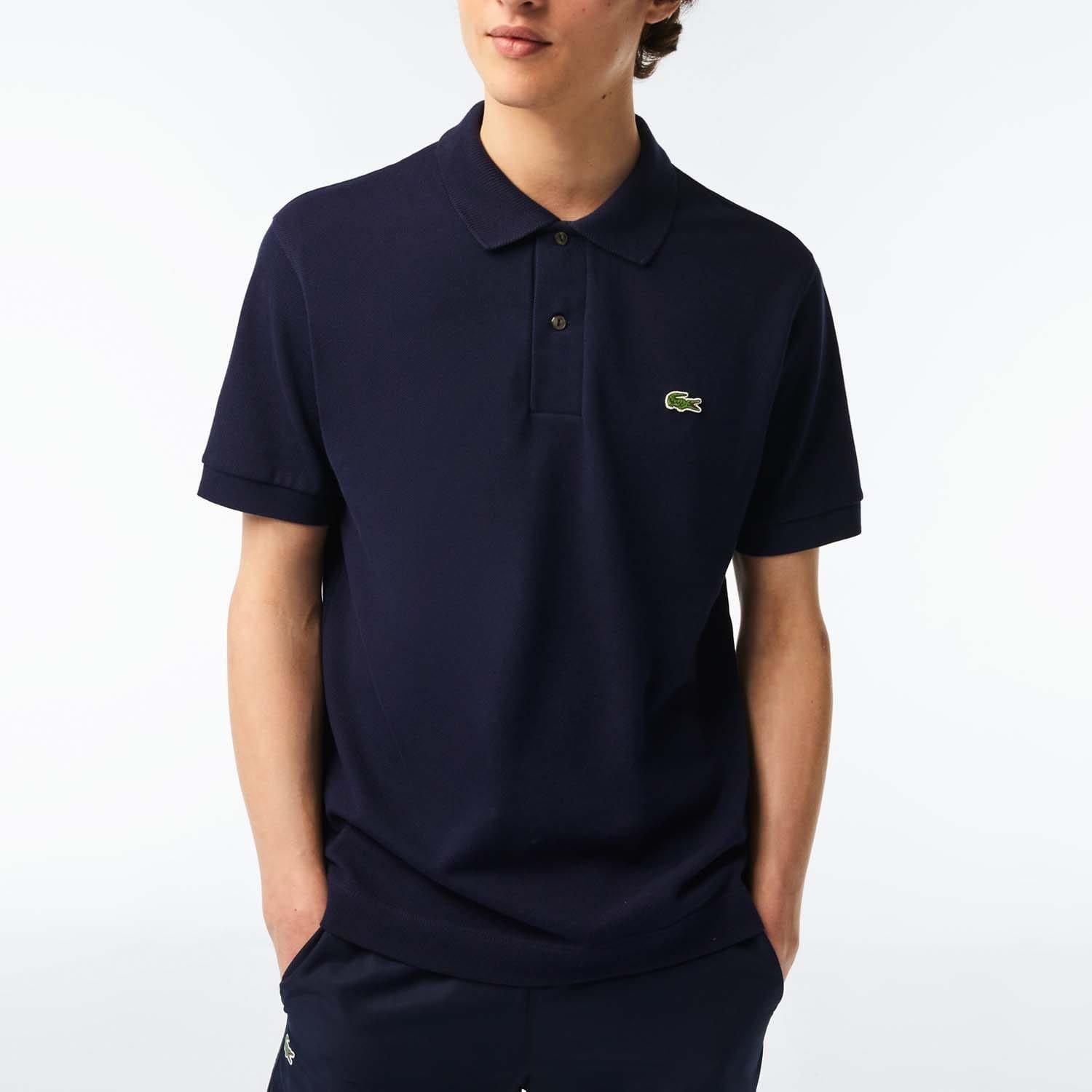 Blue - Lacoste - Classic Fit Heavy Cotton Piqu¿ L.12.21 Polo Shirt - 1