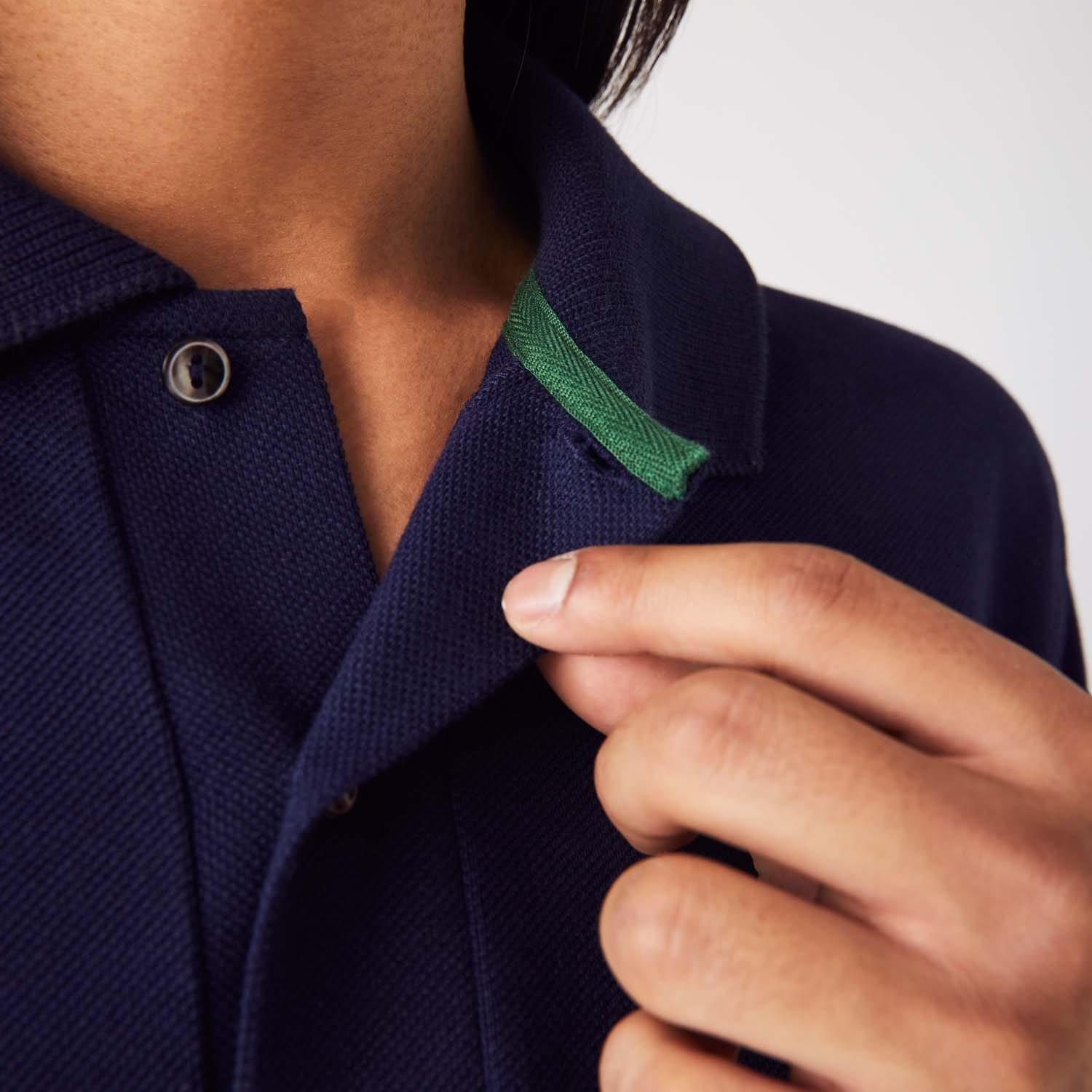 Blue - Lacoste - Classic Fit Heavy Cotton Piqu¿ L.12.21 Polo Shirt - 4