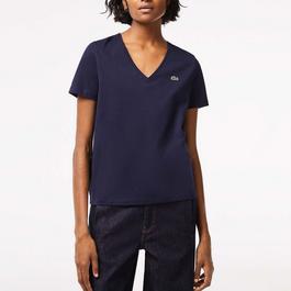 Lacoste V-Neck Loose Fit Cotton T-Shirt
