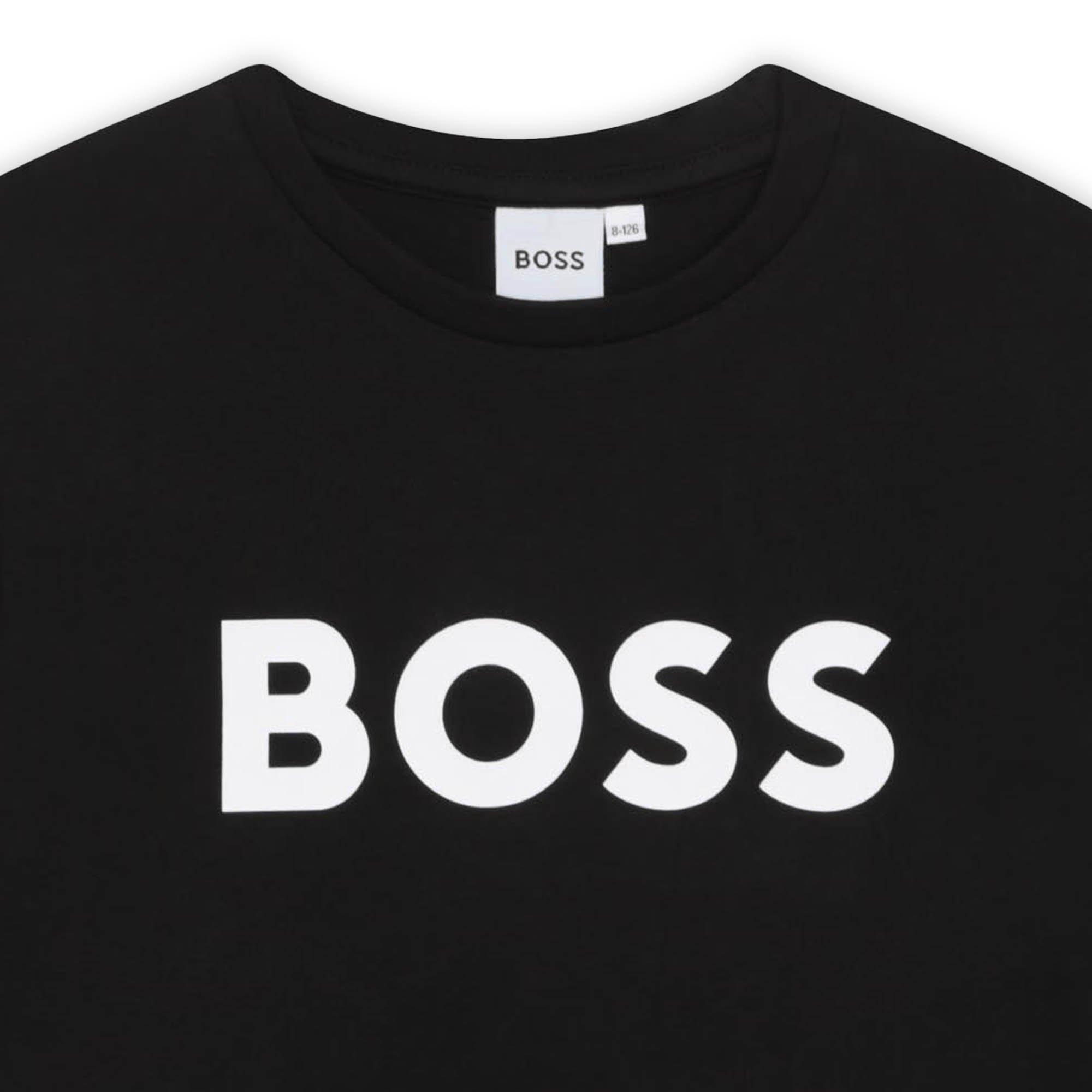 Black 09 - Boss - Kids Large Logo T-shirt, Bold Print - 3