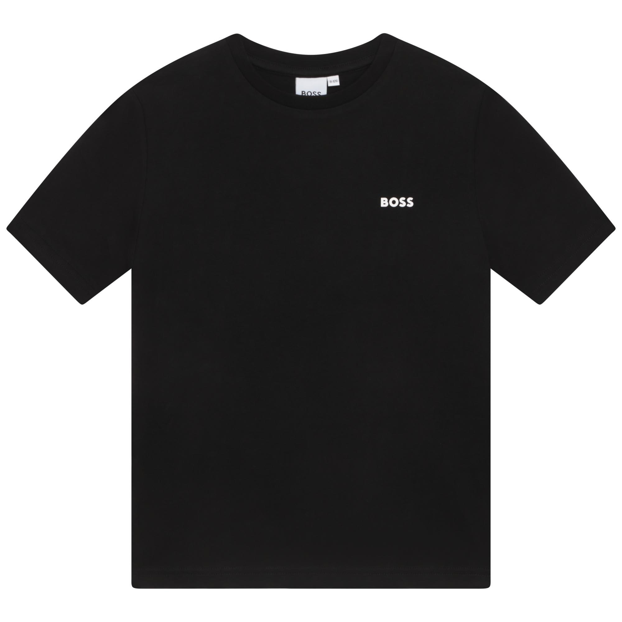 Boss Boys Kids Small Logo T-Shirt, Subtle Logo - Black 09 - 4 Yrs