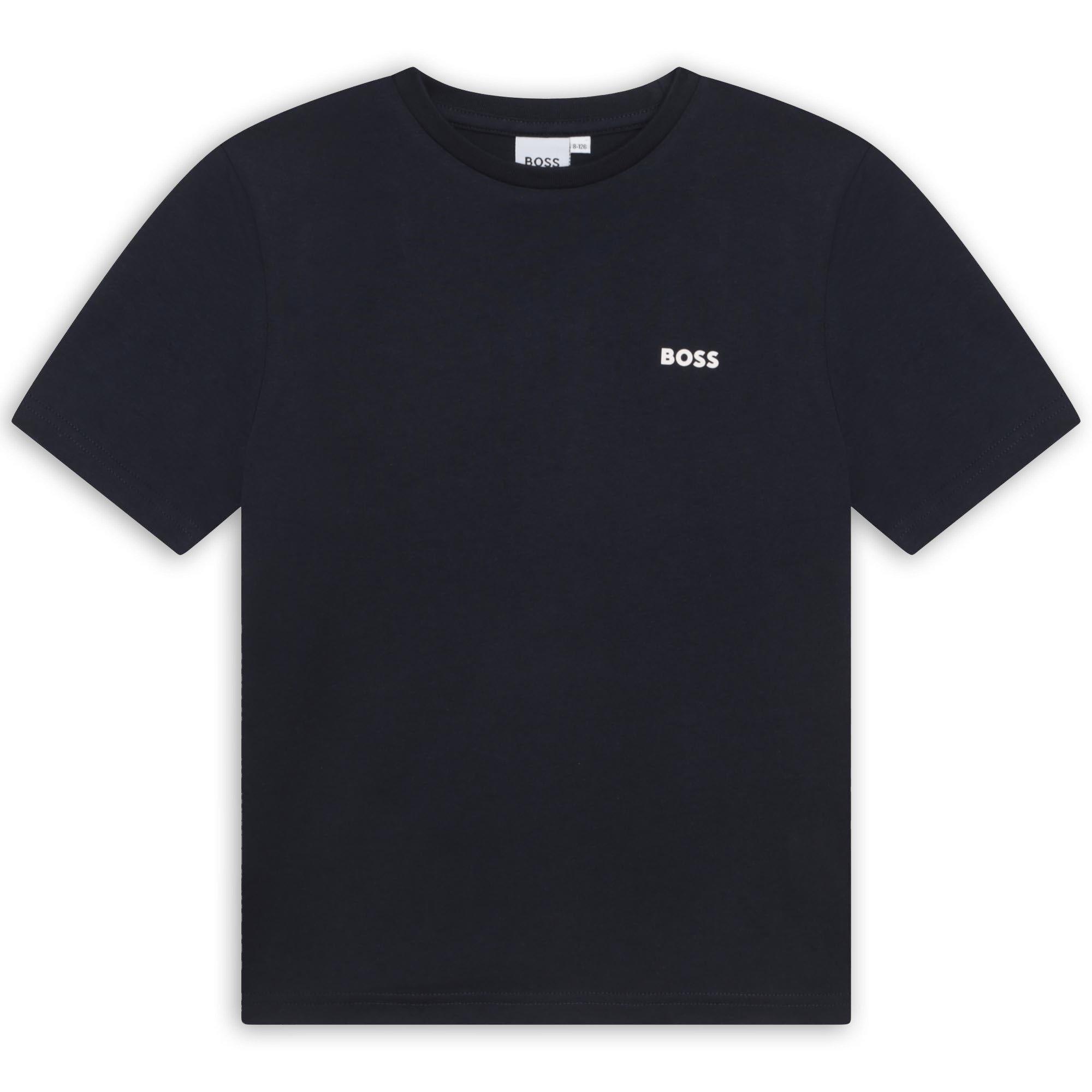 Boss Boys Kids Small Logo T-Shirt, Subtle Logo - Navy 09 - 6 Yrs