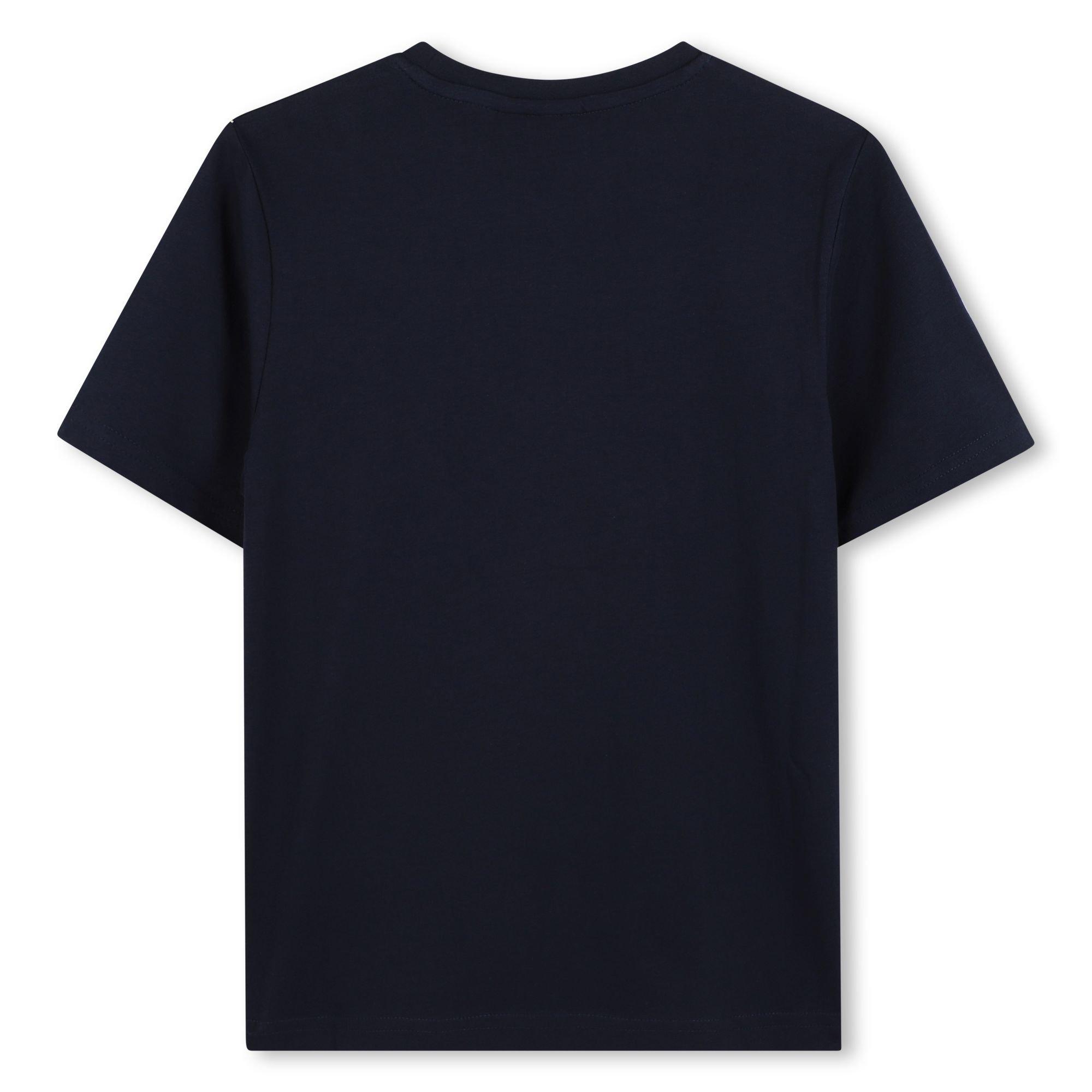 Navy 849 - Boss - Kids Small Logo T-shirt, Subtle Logo - 2