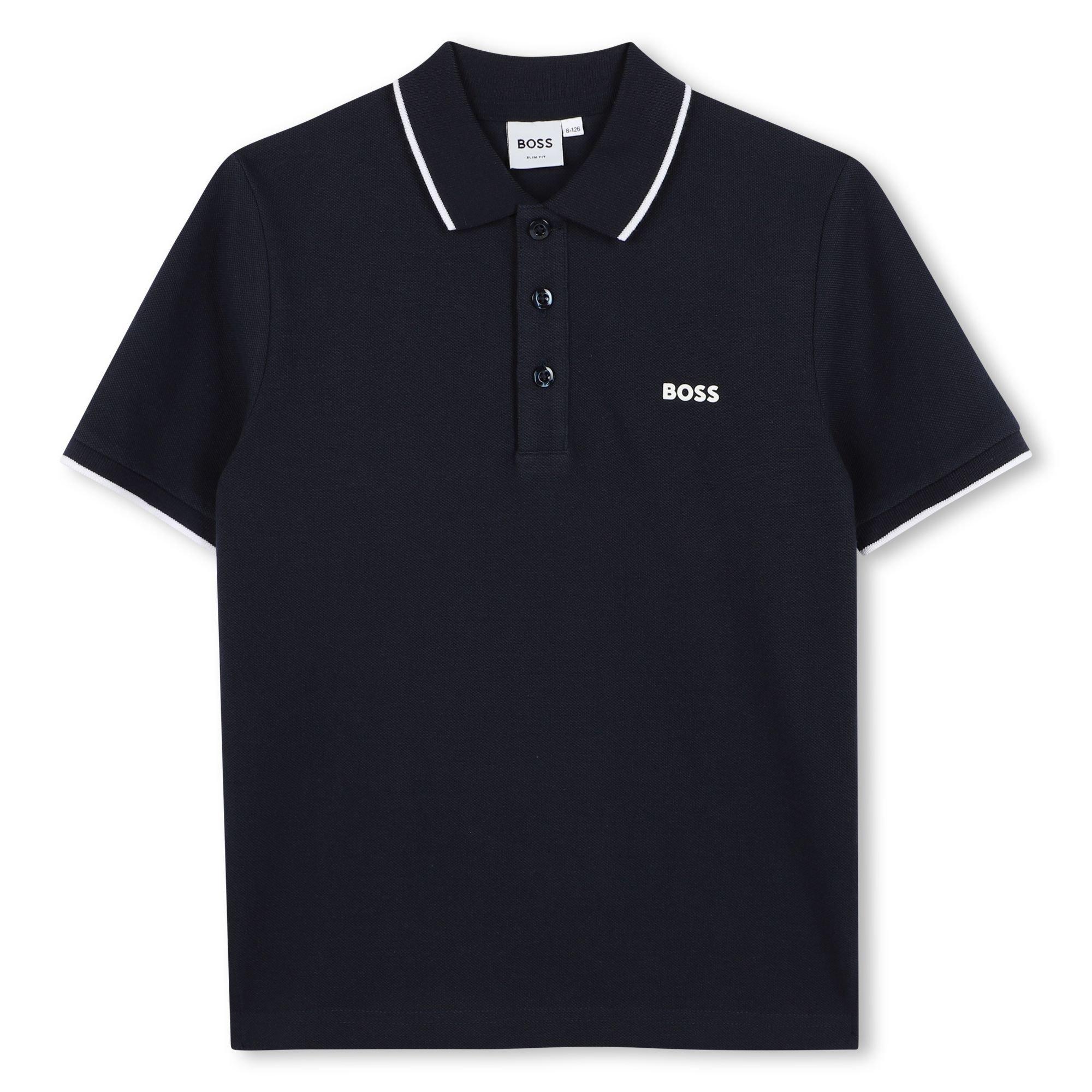 Boss Small Logo Polo Shirt Juniors Kurzarm Poloshirts Sports Direct