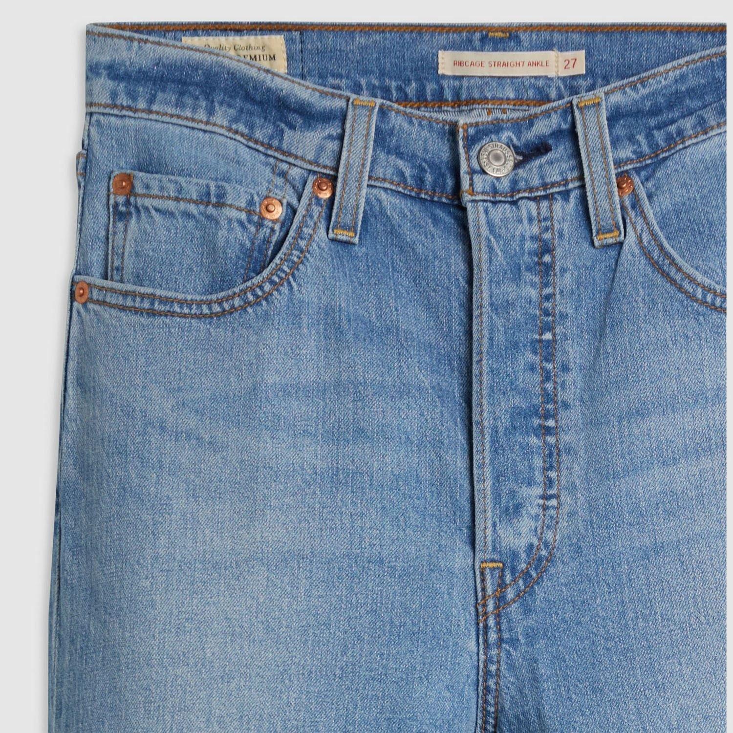 Blue - Levis - Ribcage Straight Ankle Jeans - 6