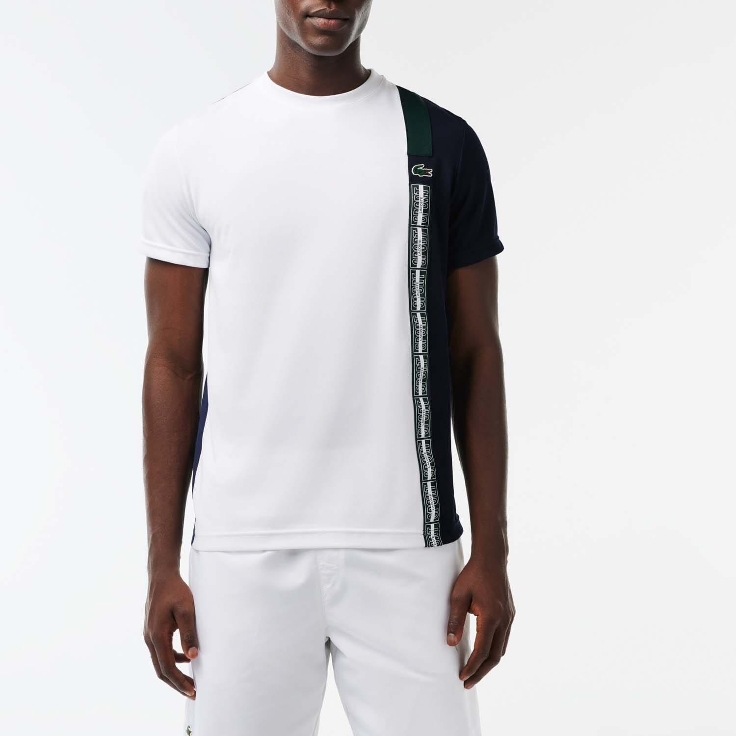 Multi Colour - Lacoste - Regular Fit Recycled Fabric Tennis T-Shirt - 1