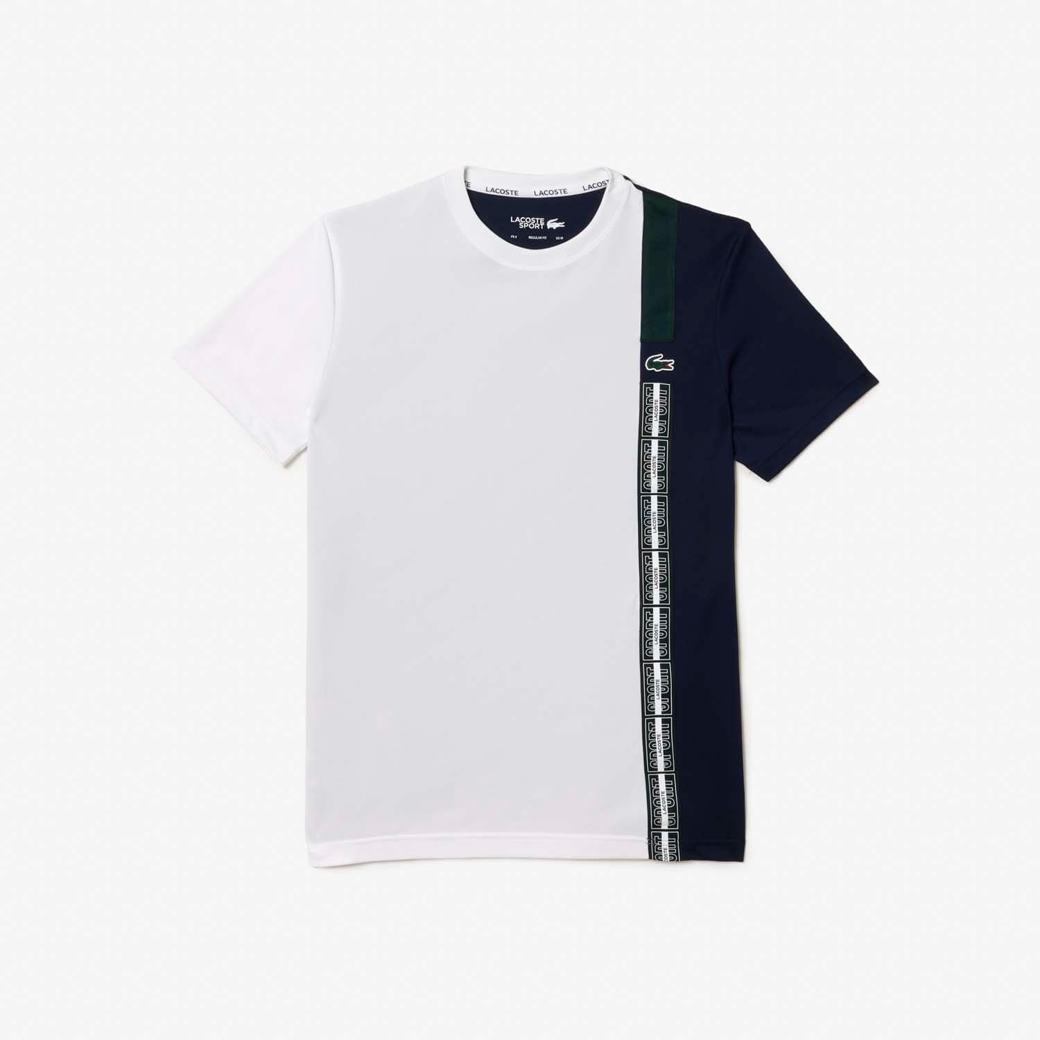 Multi Colour - Lacoste - Regular Fit Recycled Fabric Tennis T-Shirt - 3
