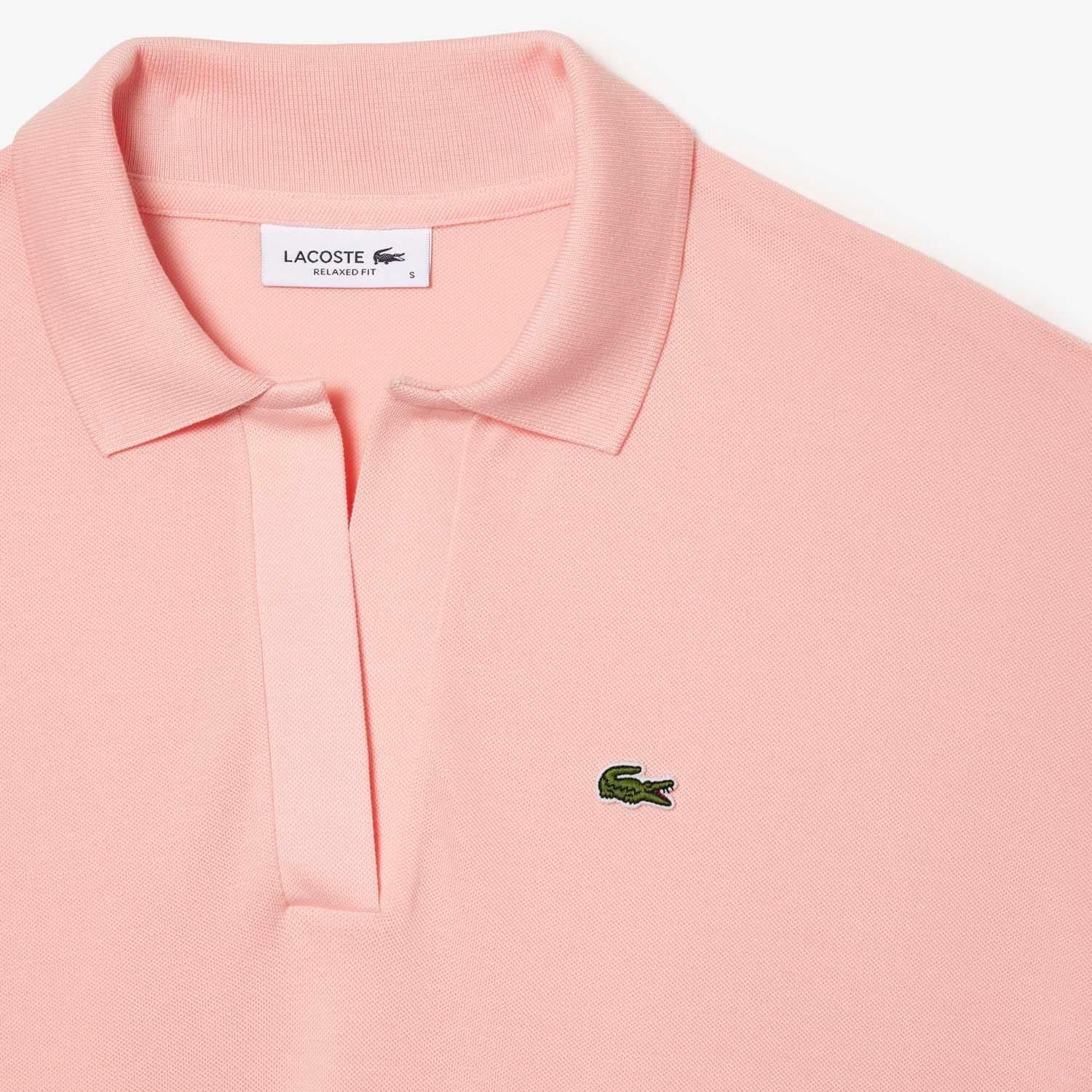 Pink - Lacoste - Relaxed Fit Fluid Piqu¿ Polo Shirt - 4