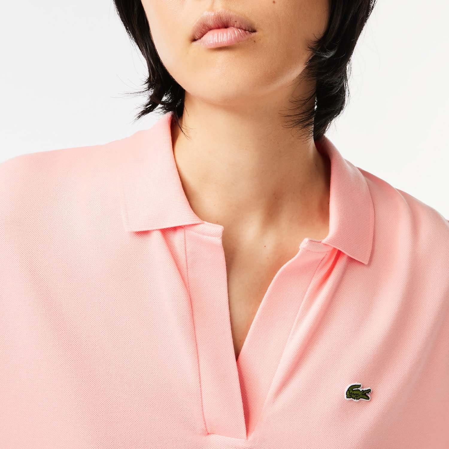Pink - Lacoste - Relaxed Fit Fluid Piqu¿ Polo Shirt - 5