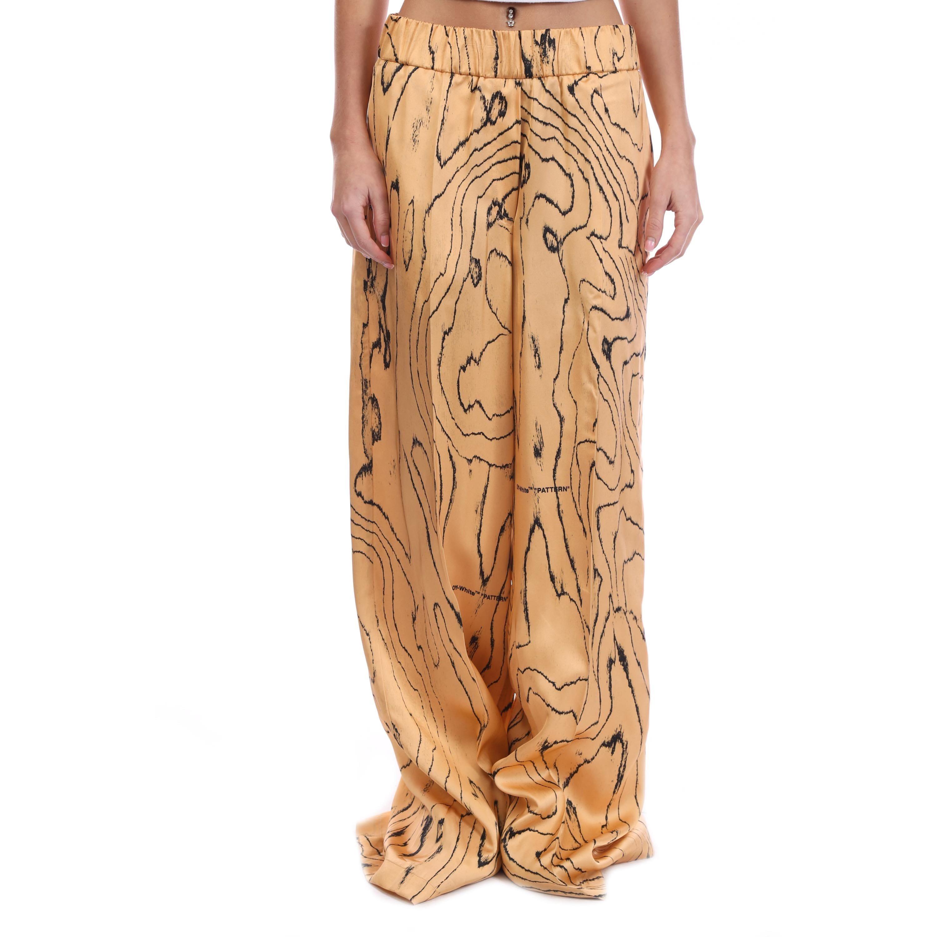 Beige - Off White - Optical Pull On Pants - 1