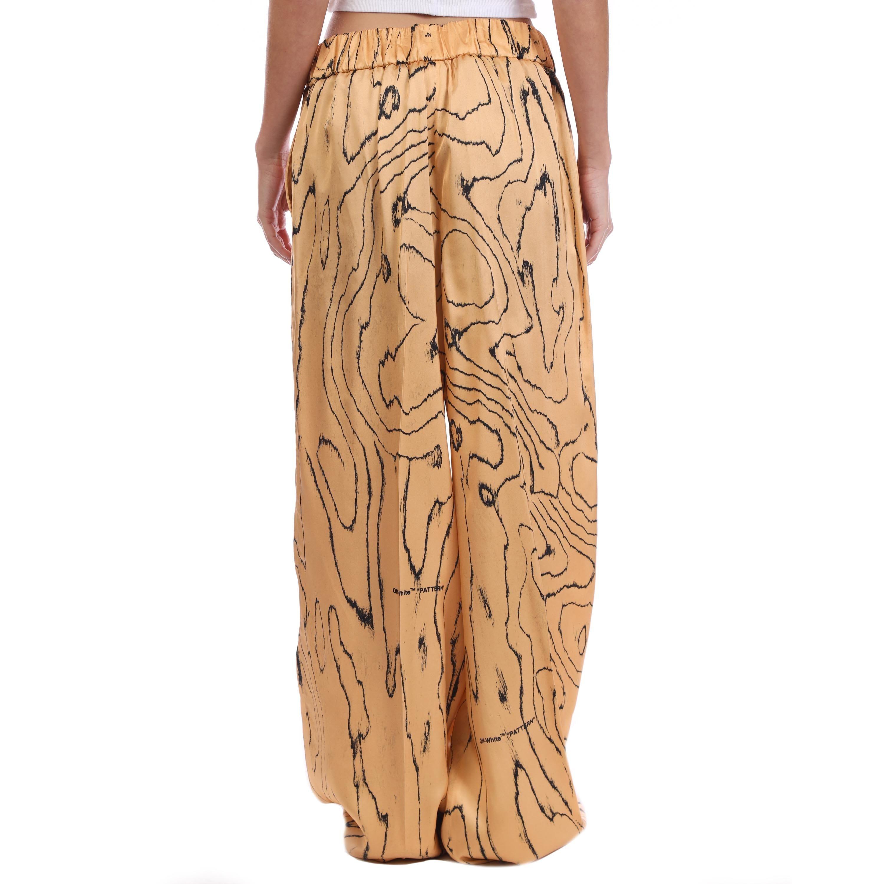 Beige - Off White - Optical Pull On Pants - 3