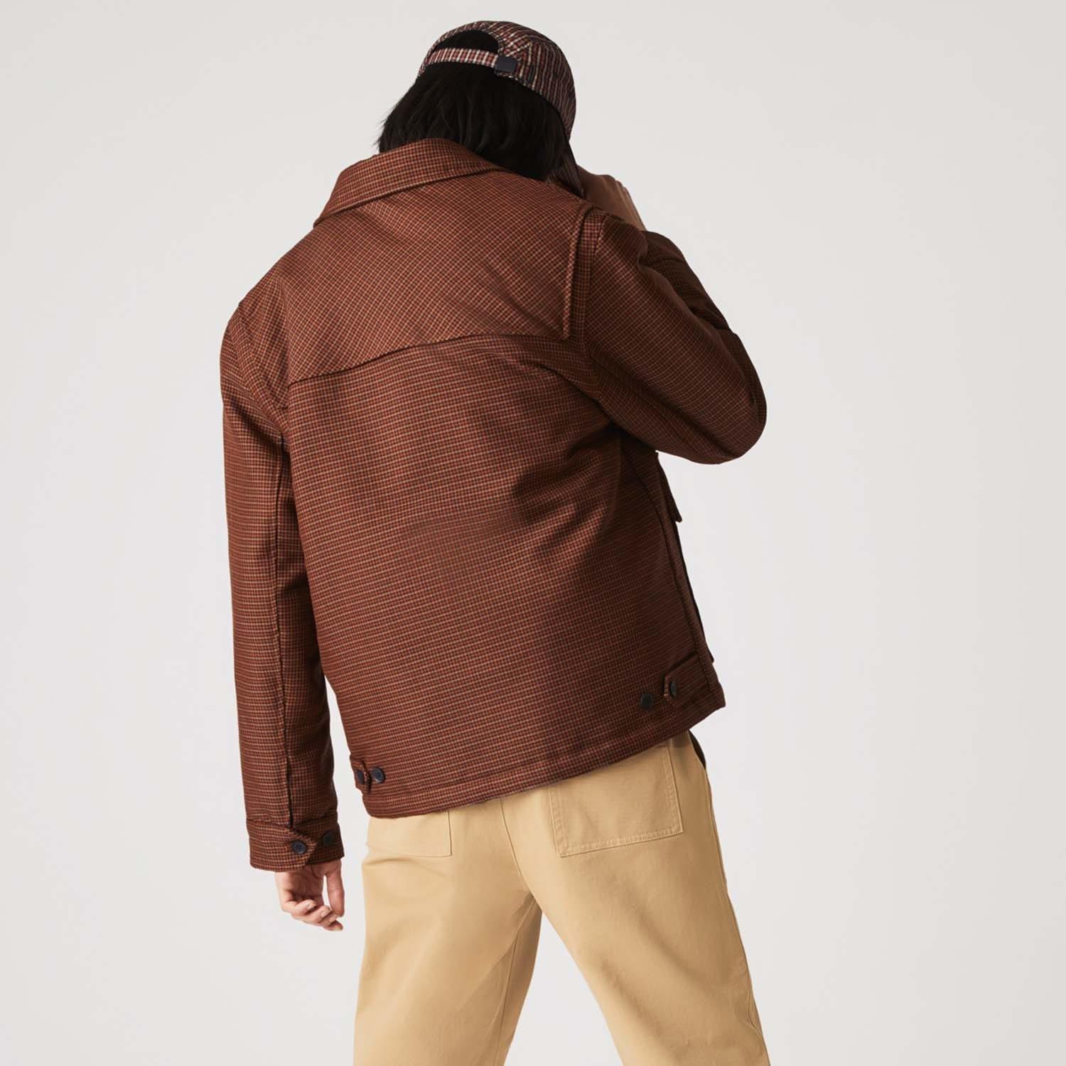 Multi Colour - Lacoste - Houndstooth Wool Blend Buttoned Jacket - 2