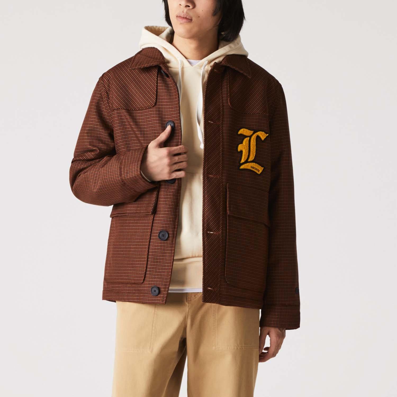 Multi Colour - Lacoste - Houndstooth Wool Blend Buttoned Jacket - 3