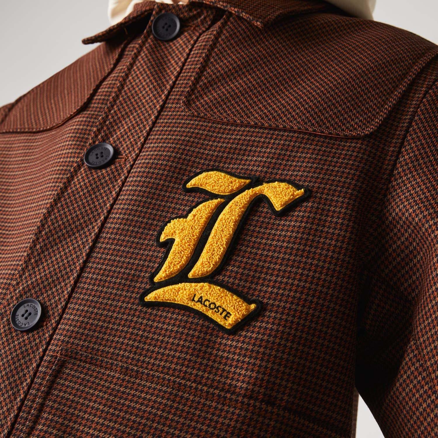 Multi Colour - Lacoste - Houndstooth Wool Blend Buttoned Jacket - 5