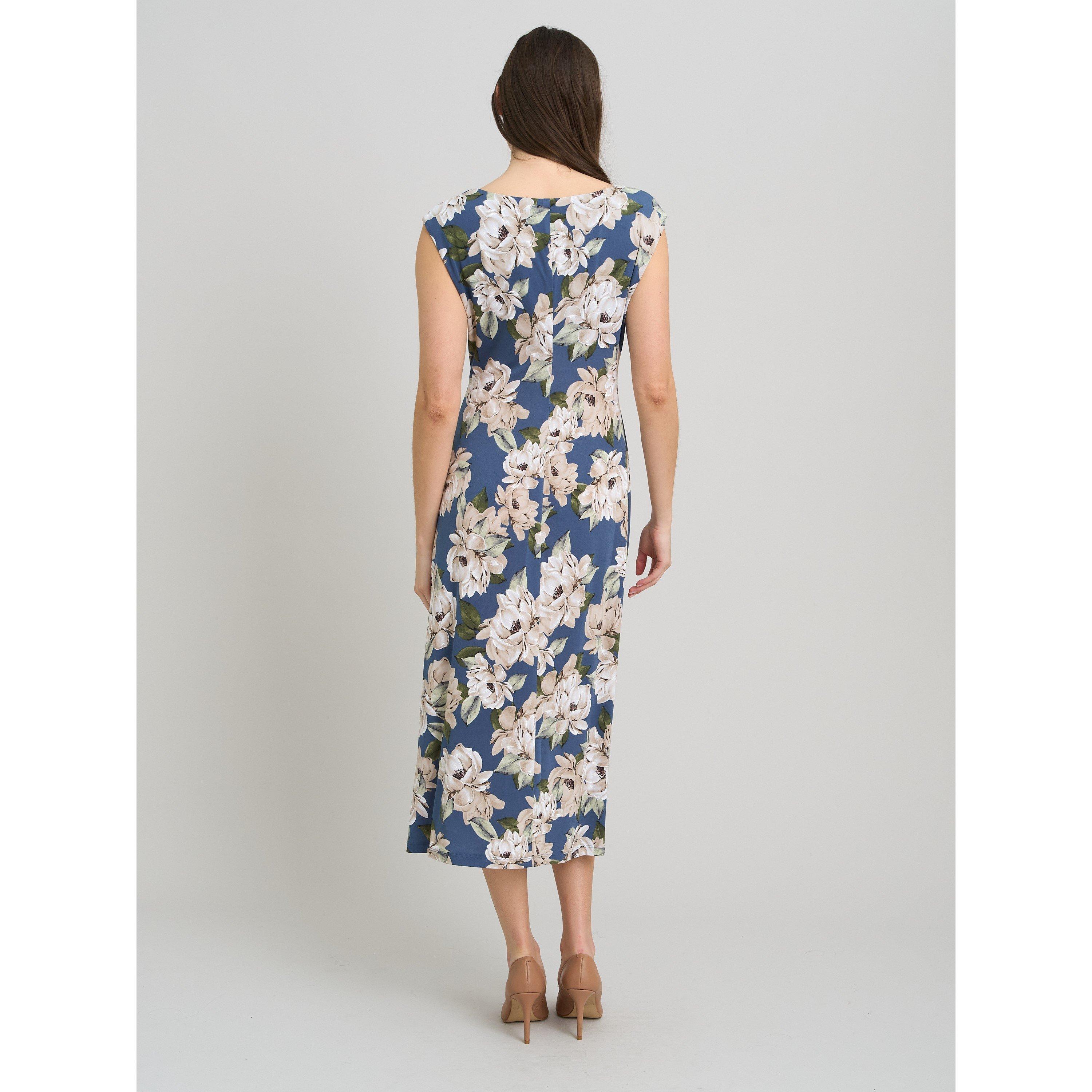 Multi - Gina Bacconi - Presley Cowl Neck Floral Midi Dress - 2