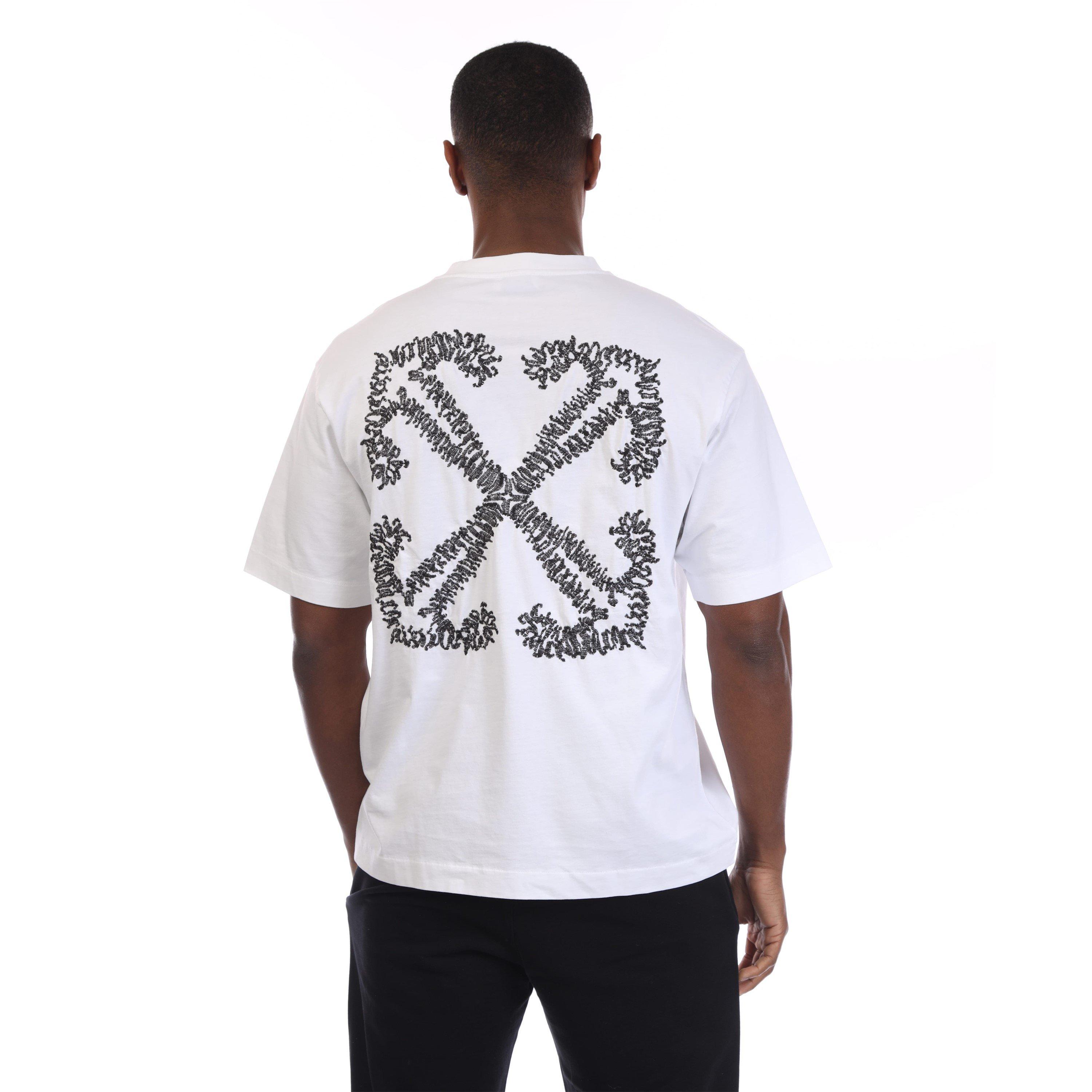 White Black - Off White - Tattoo Arrow Skate T-Shirt - 2