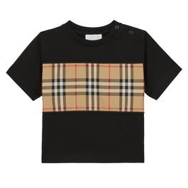 Burberry Vintage Check Panel T Shirt